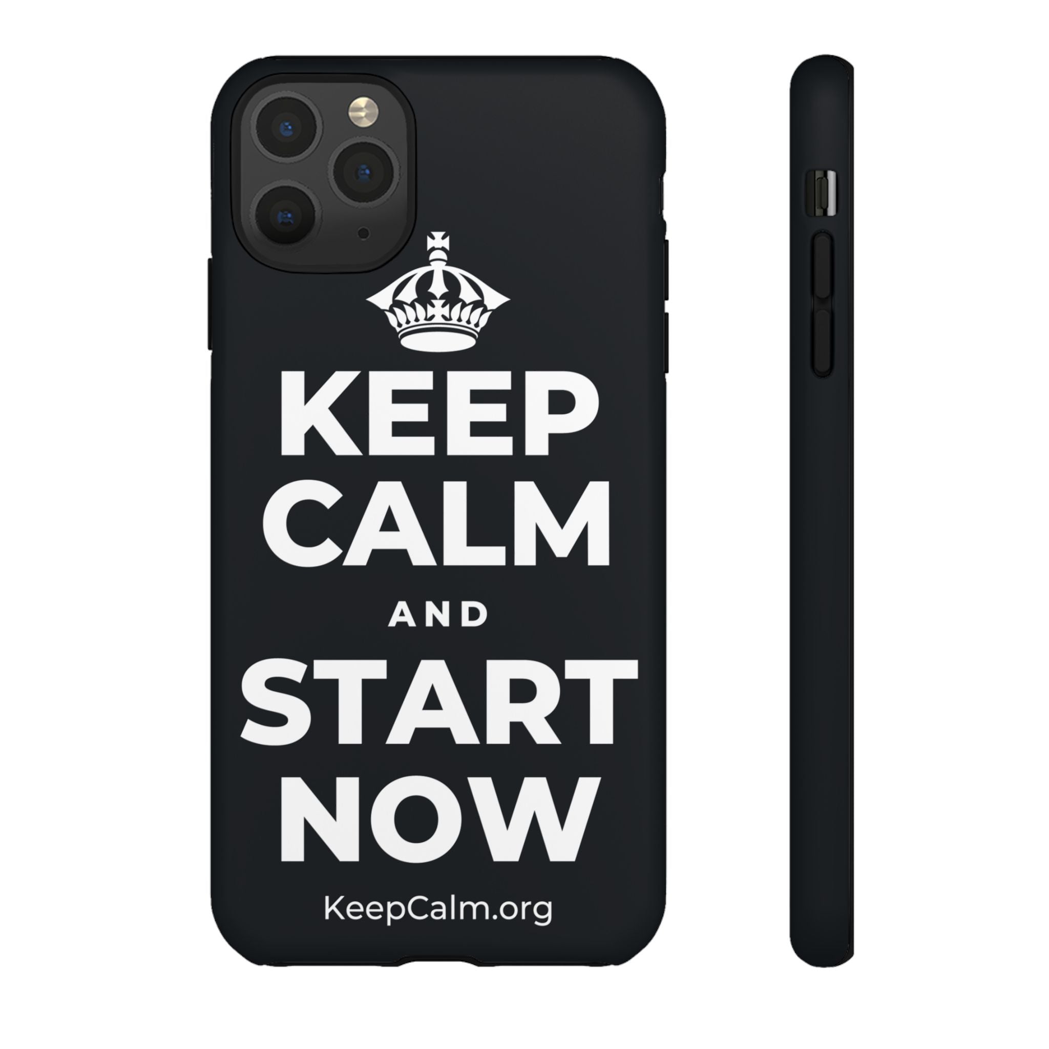 KEEP CALM AND START NOW Phone Case (Dark)
