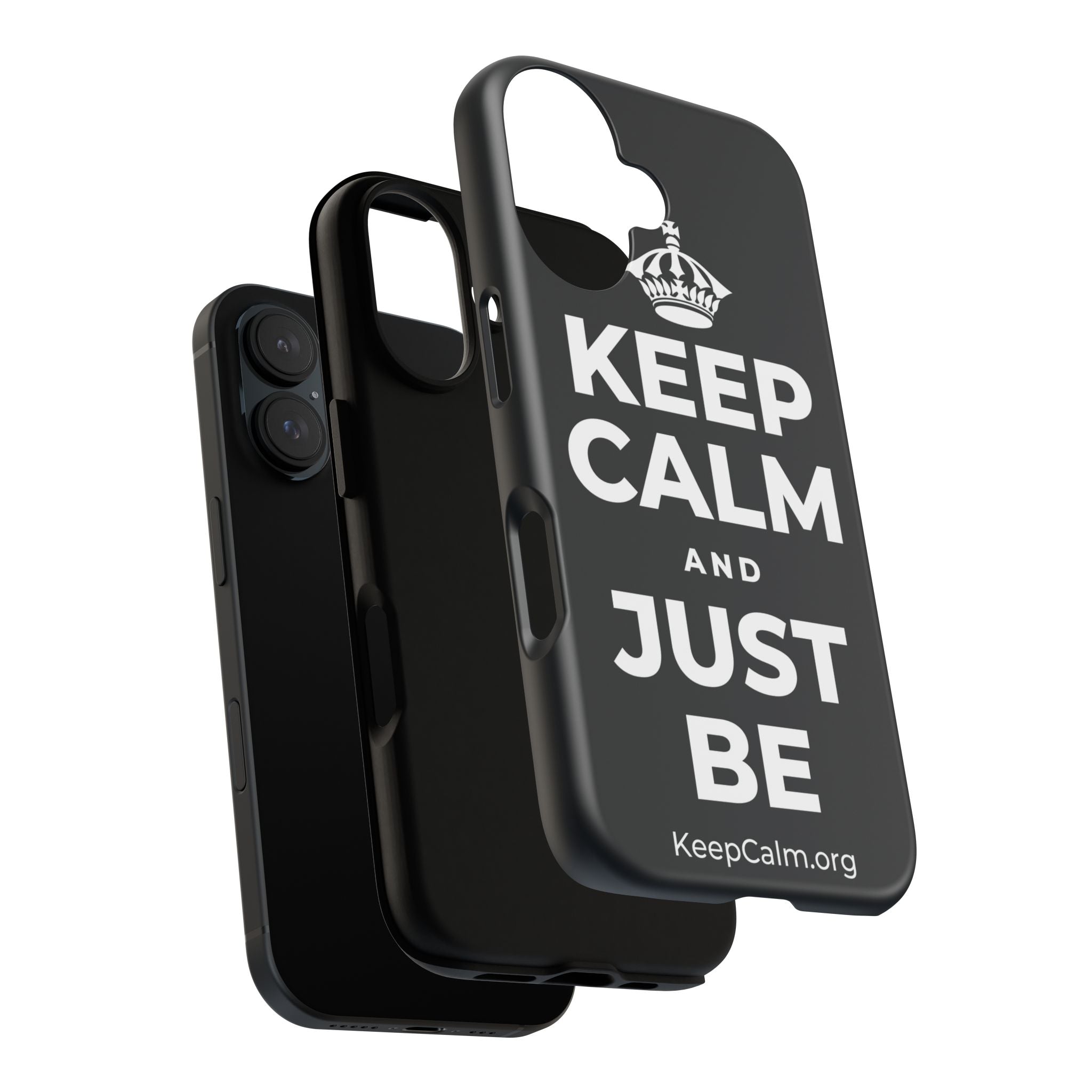 KEEP CALM AND JUST BE Phone Case (Dark)