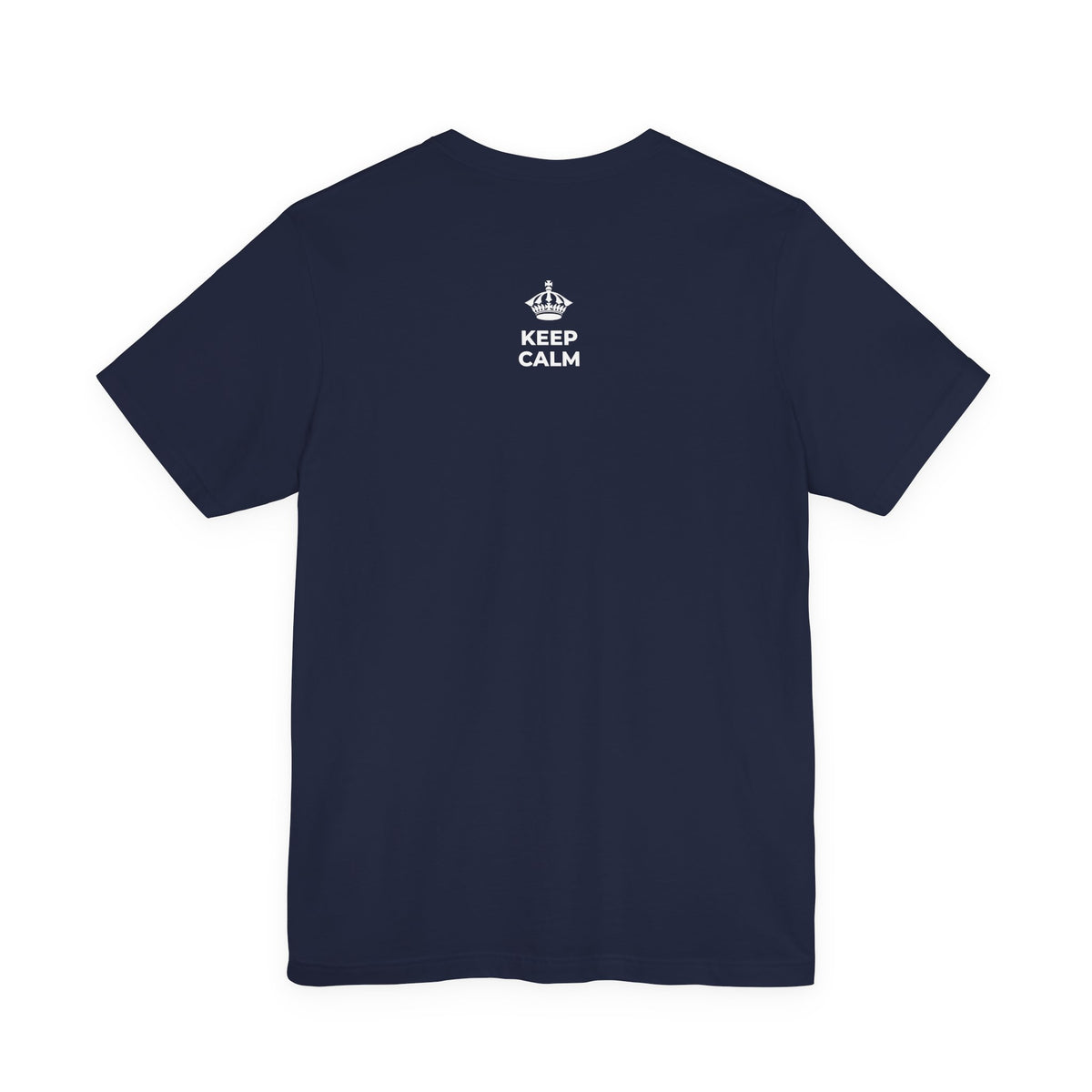 KEEP CALM AND STOP TRIPPIN' T-Shirt (White–Asphalt)
