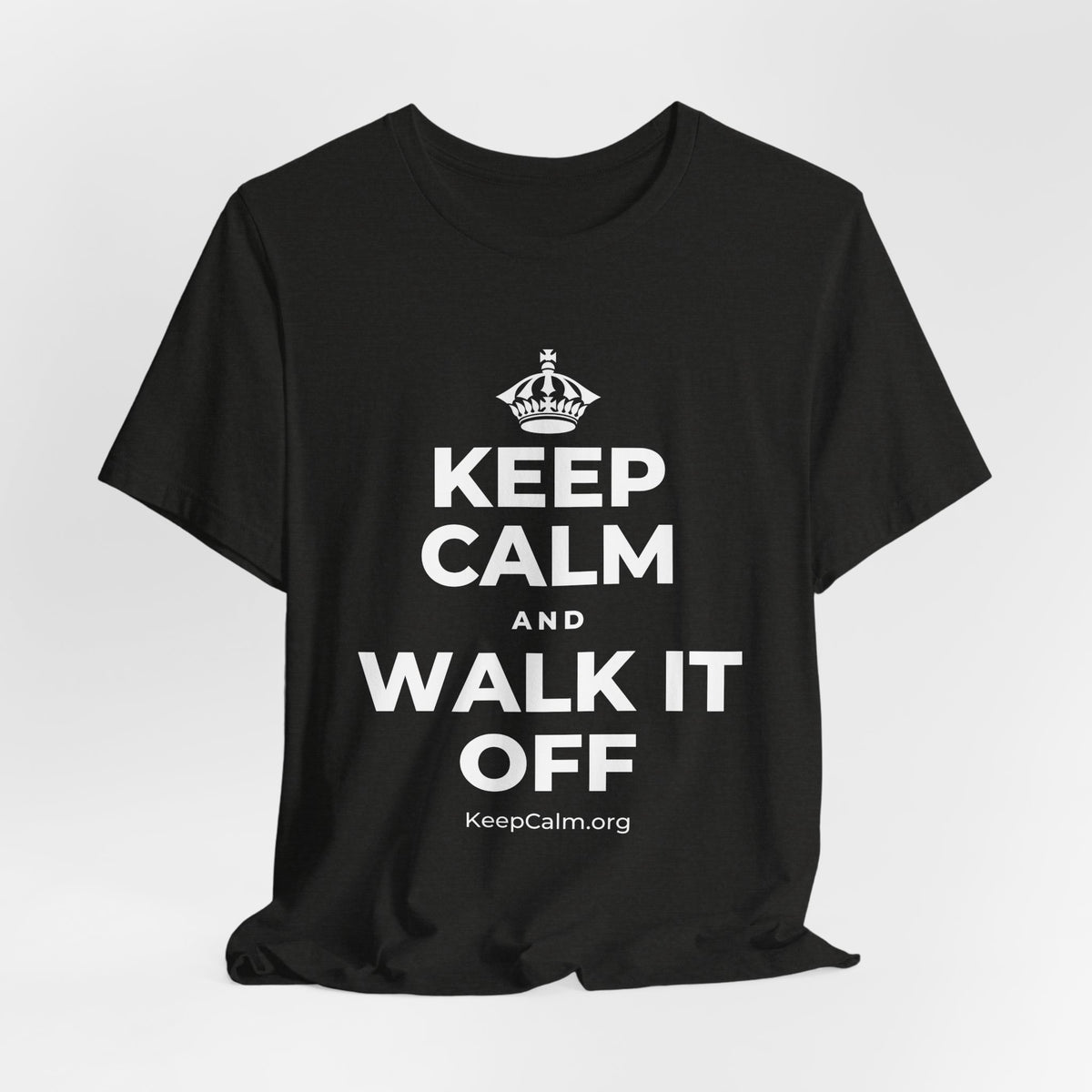 KEEP CALM AND WALK IT OFF T-Shirt (Soft Cream–Heather Mauve)