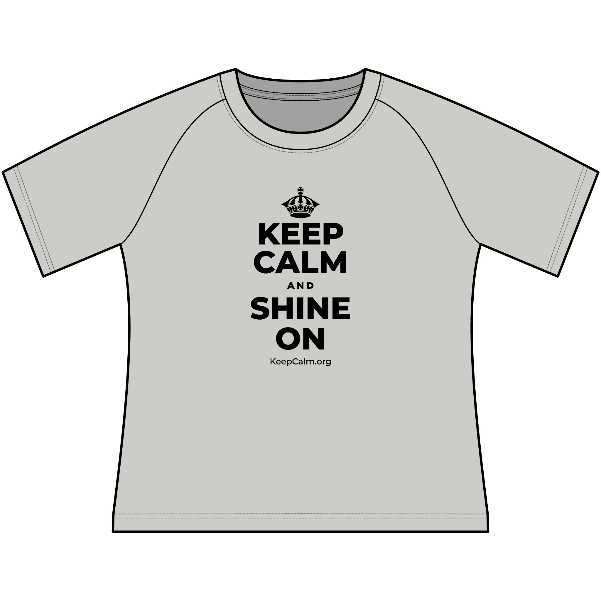 KEEP CALM AND SHINE ON Women's Raglan Tee