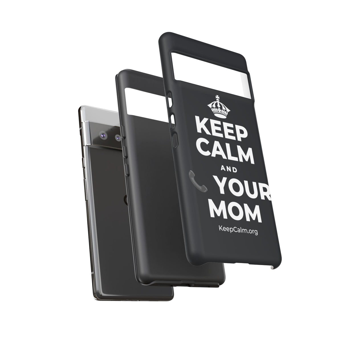 KEEP CALM AND 📞 YOUR MOM Phone Case (Dark)