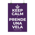 KEEP CALM Y PRENDE UNA VELA Satin Poster