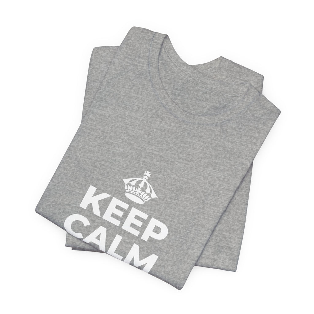 KEEP CALM AND BREATHE T-Shirt (White–Asphalt)