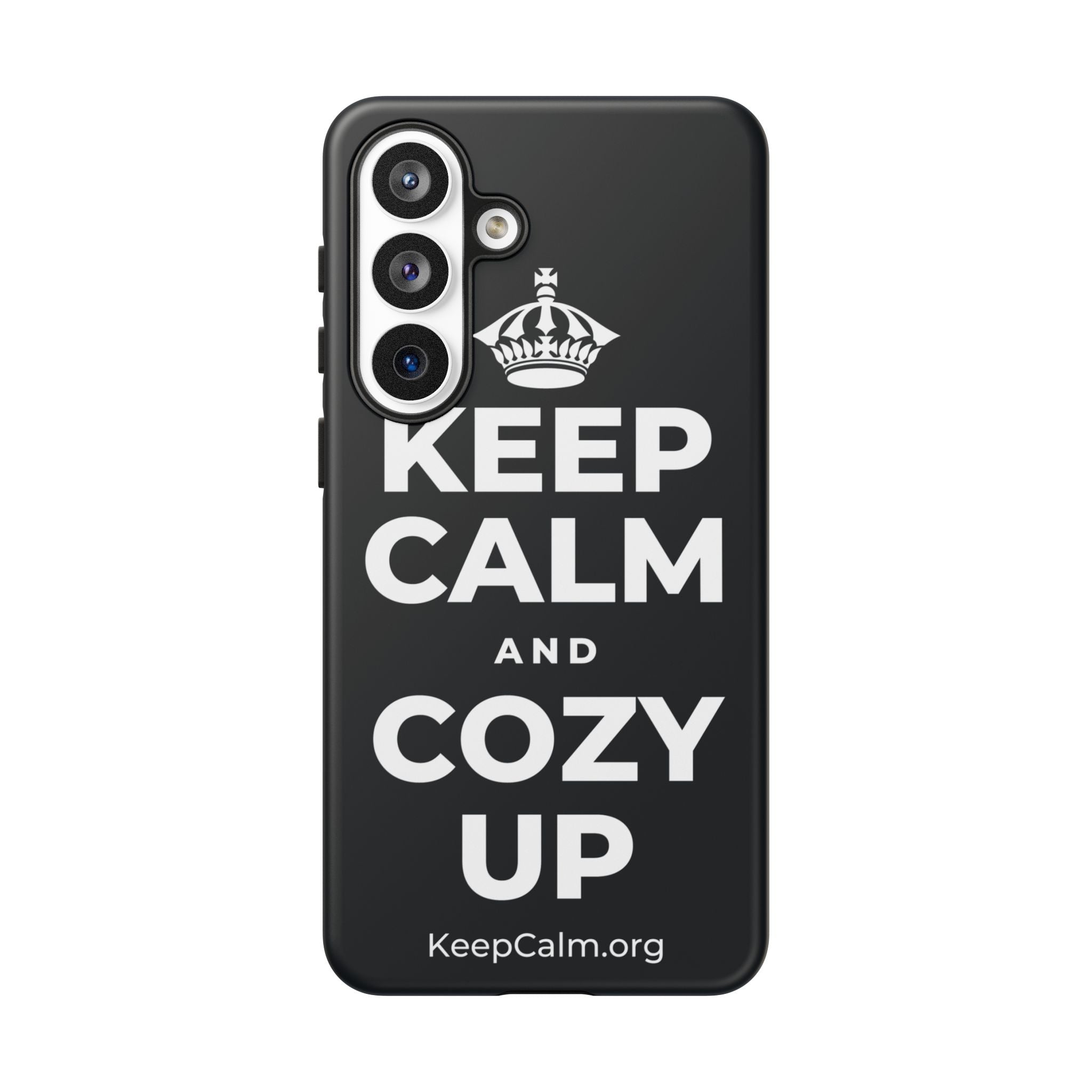 KEEP CALM AND COZY UP Phone Case (Dark)