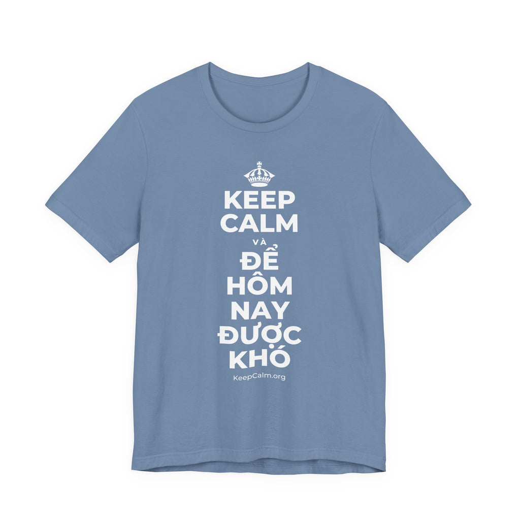 KEEP CALM VÀ ĐỂ HÔM NAY ĐƯỢC KHÓ T-Shirt (Soft Cream–Heather Mauve)