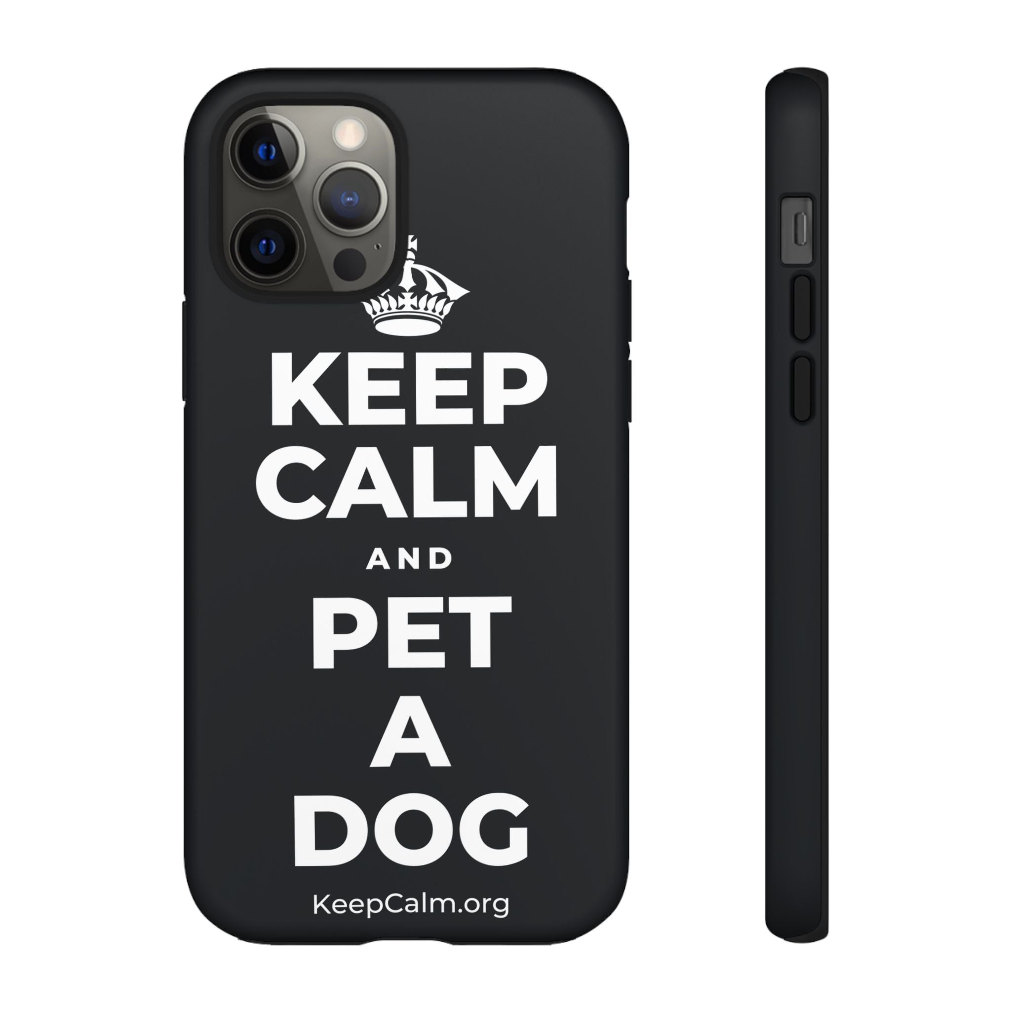 KEEP CALM AND PET A DOG Phone Case (Dark)