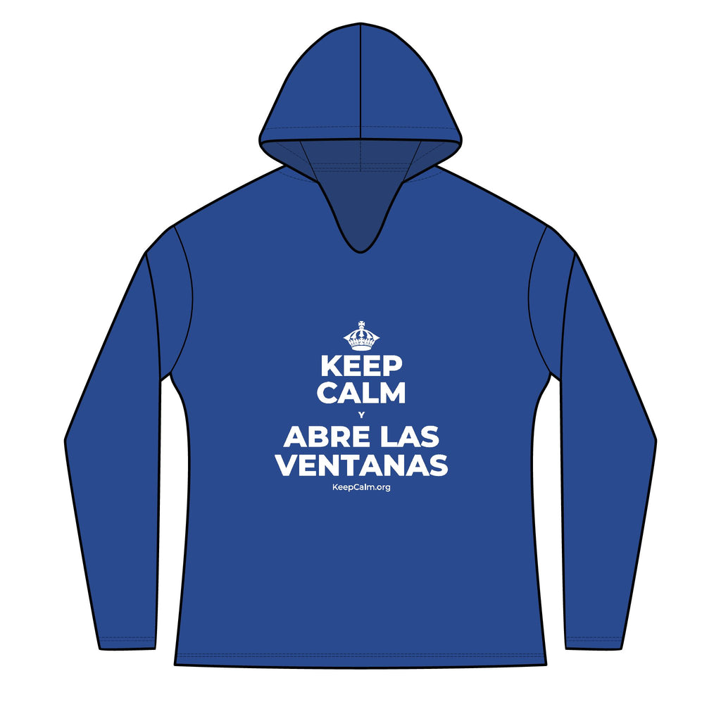 KEEP CALM Y ABRE LAS VENTANAS Women's Long Sleeve Hoodie