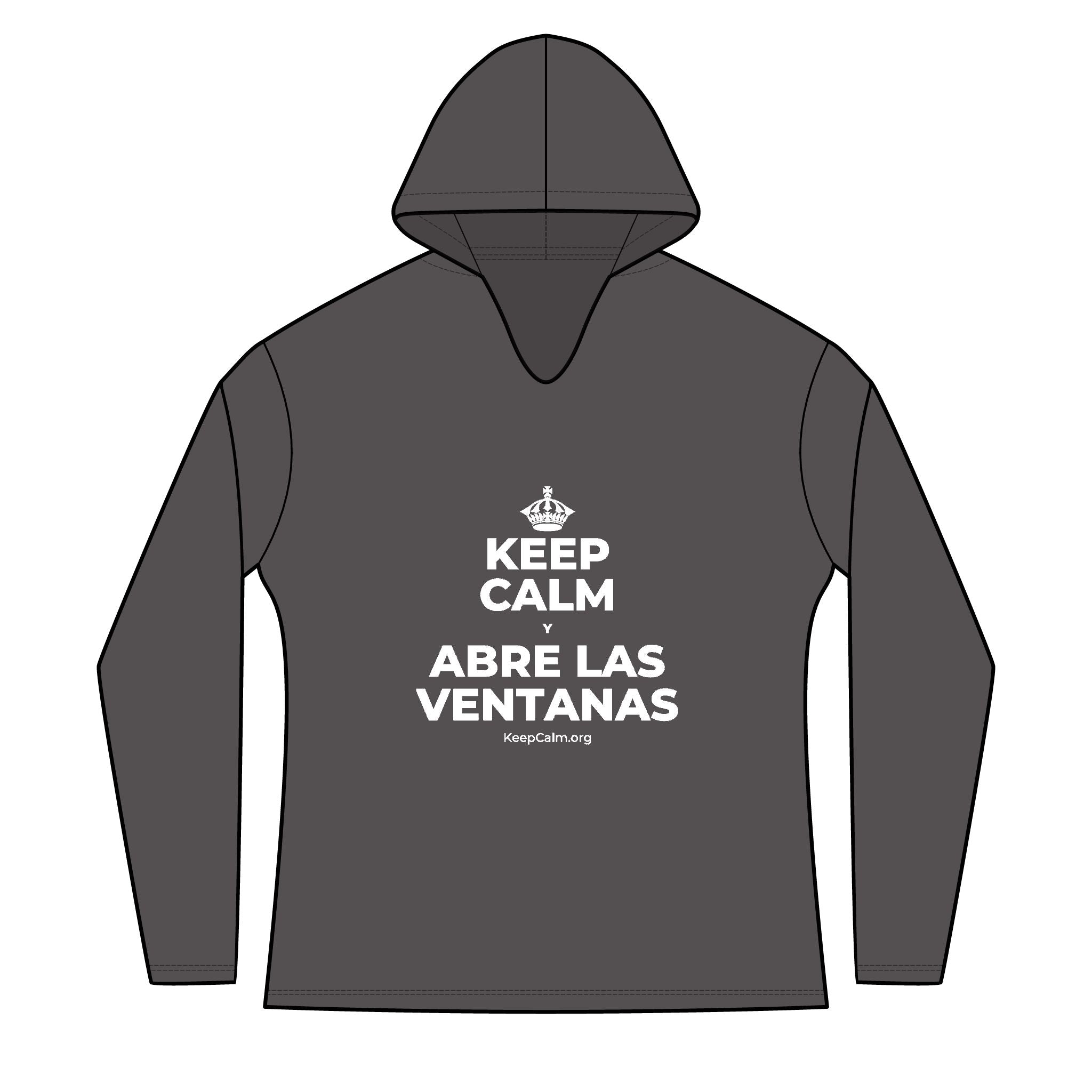 KEEP CALM Y ABRE LAS VENTANAS Women's Long Sleeve Hoodie
