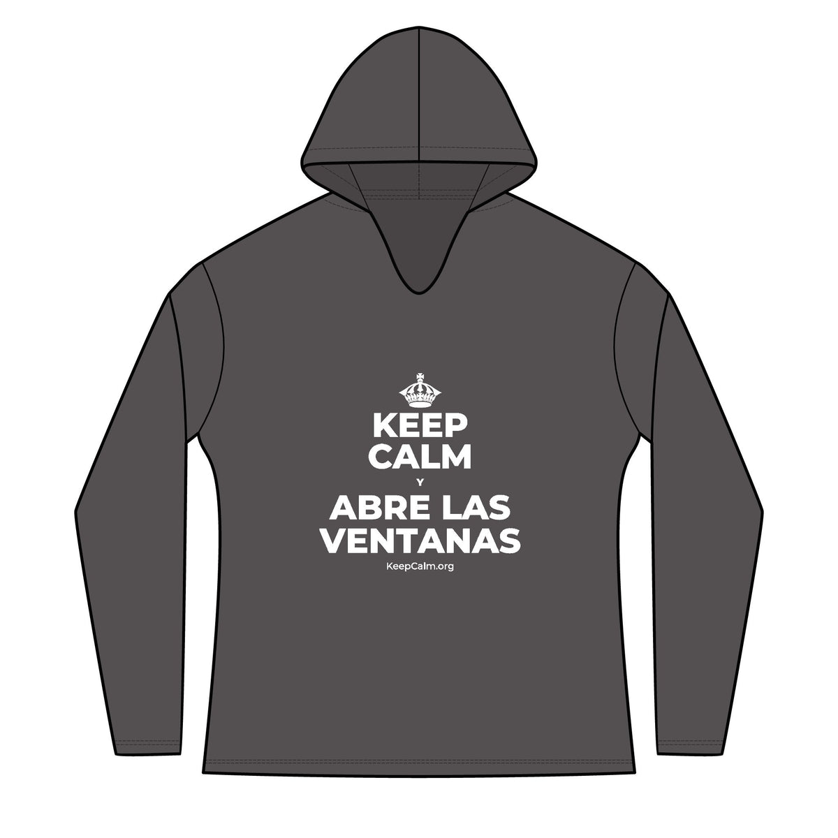 KEEP CALM Y ABRE LAS VENTANAS Women's Long Sleeve Hoodie