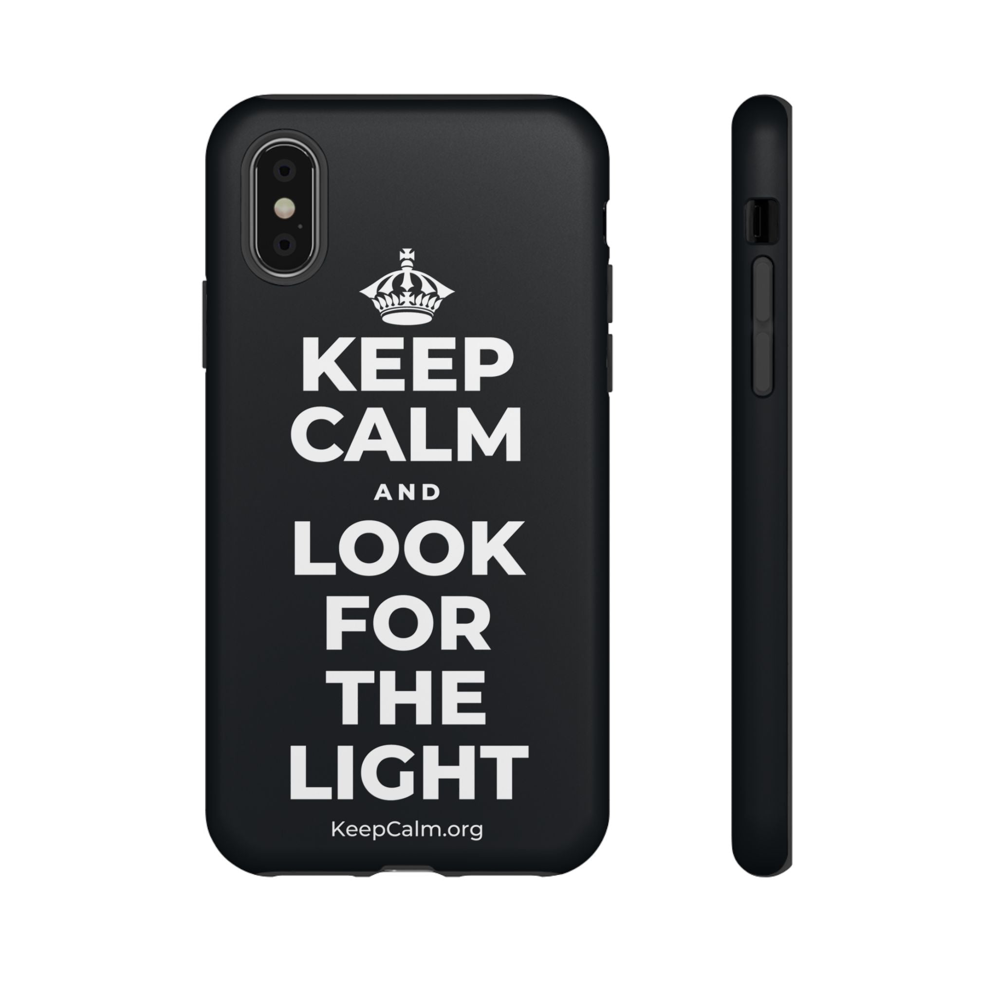 KEEP CALM AND LOOK FOR THE LIGHT Phone Case (Dark)