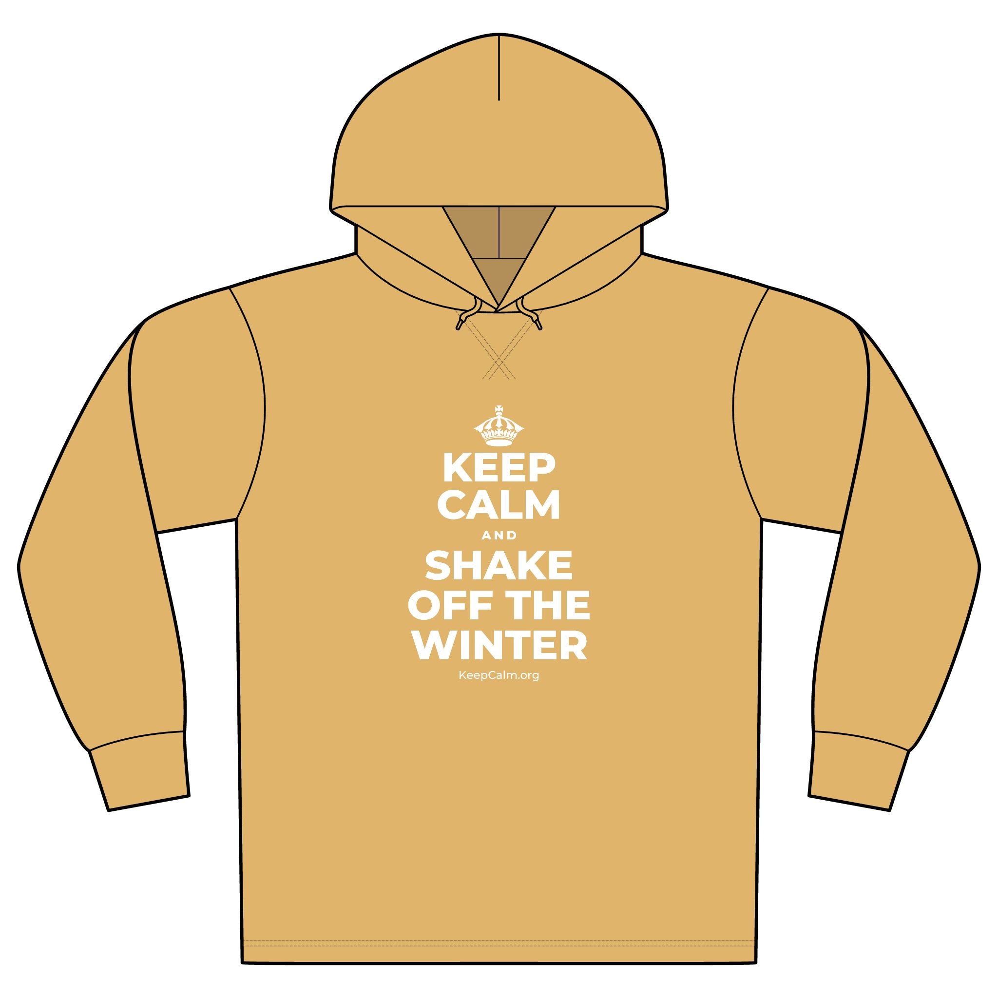 KEEP CALM AND SHAKE OFF THE WINTER Organic Hoodie Tee