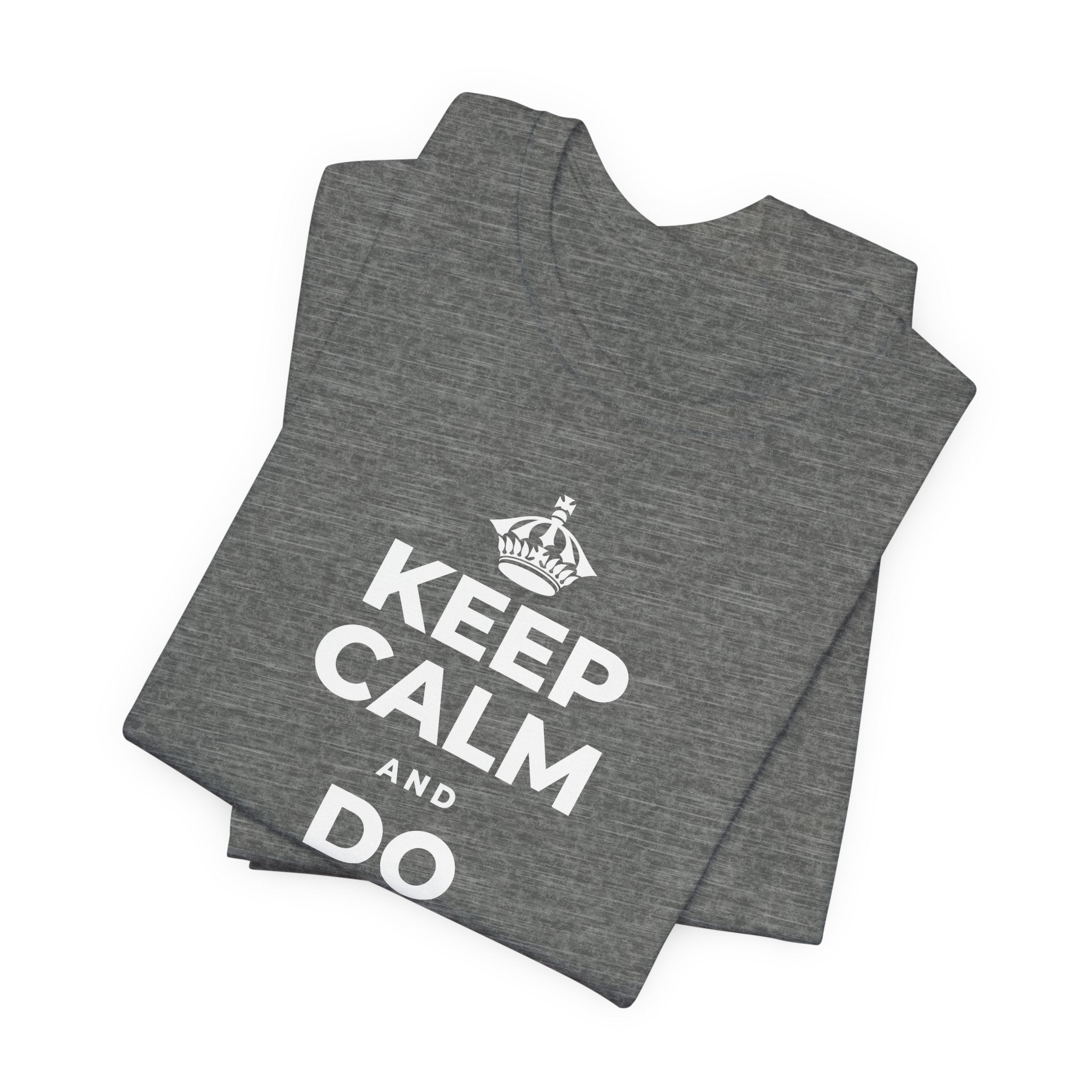 KEEP CALM AND DO THE NEXT THING T-Shirt (Baby Blue–Silver)