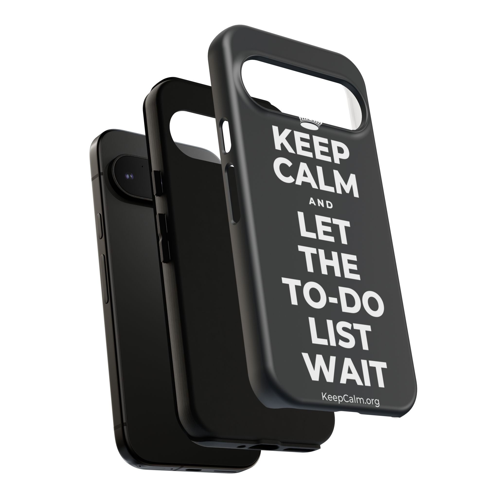KEEP CALM AND LET THE TO-DO LIST WAIT Phone Case (Dark)