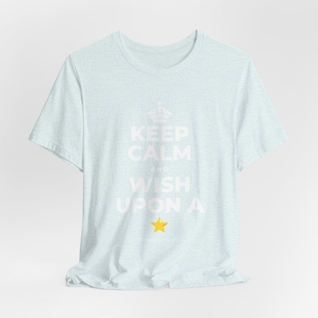 KEEP CALM AND WISH UPON A ⭐ T-Shirt (Soft Cream–Heather Mauve)