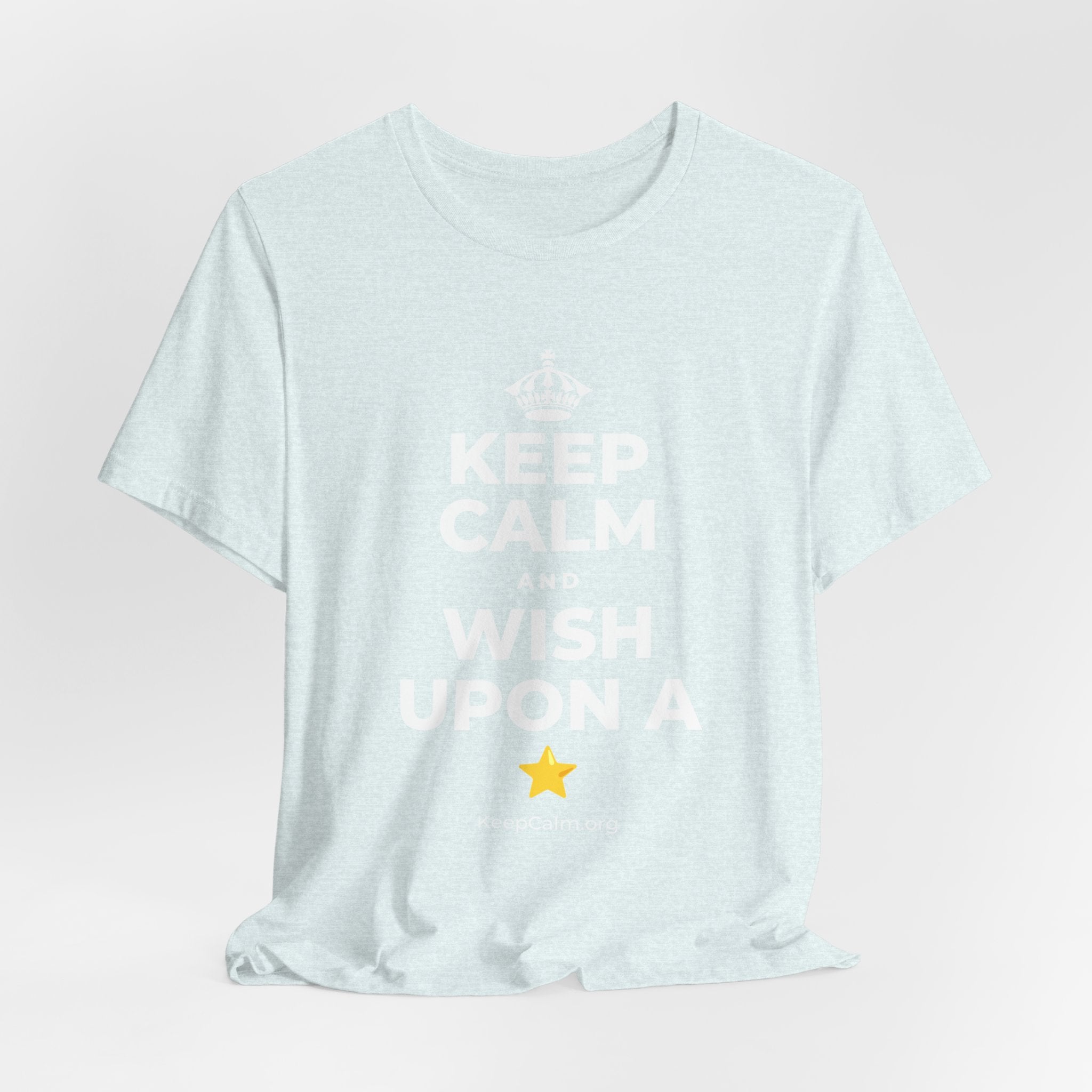 KEEP CALM AND WISH UPON A ⭐ T-Shirt (Soft Cream–Heather Mauve)