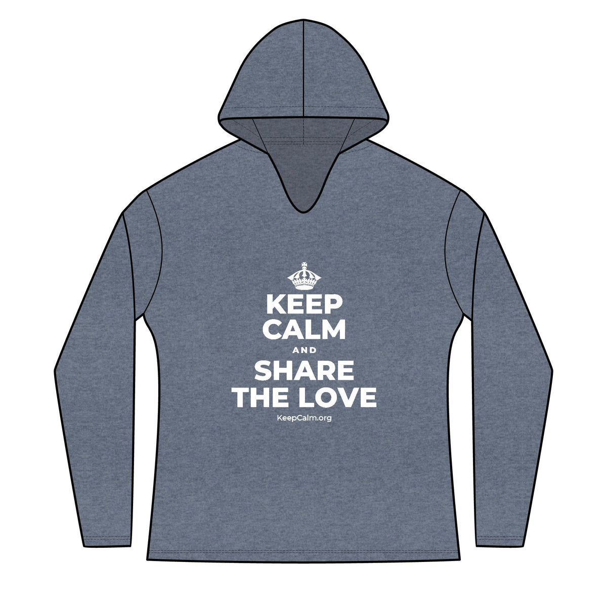 KEEP CALM AND SHARE THE LOVE Women's Long Sleeve Hoodie