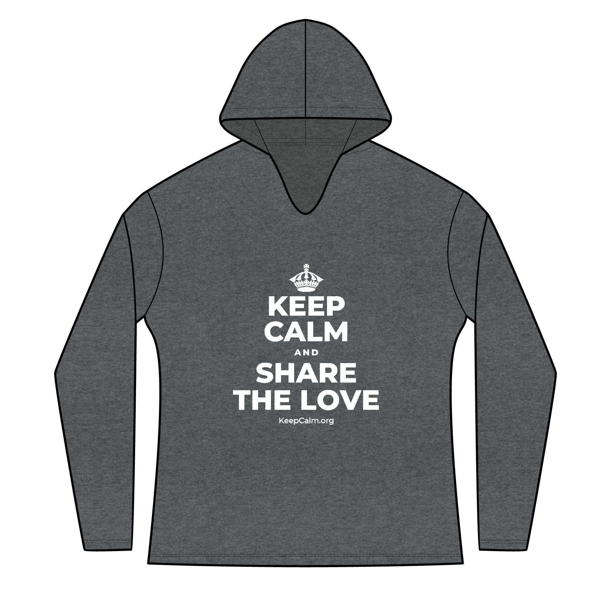 KEEP CALM AND SHARE THE LOVE Women's Long Sleeve Hoodie