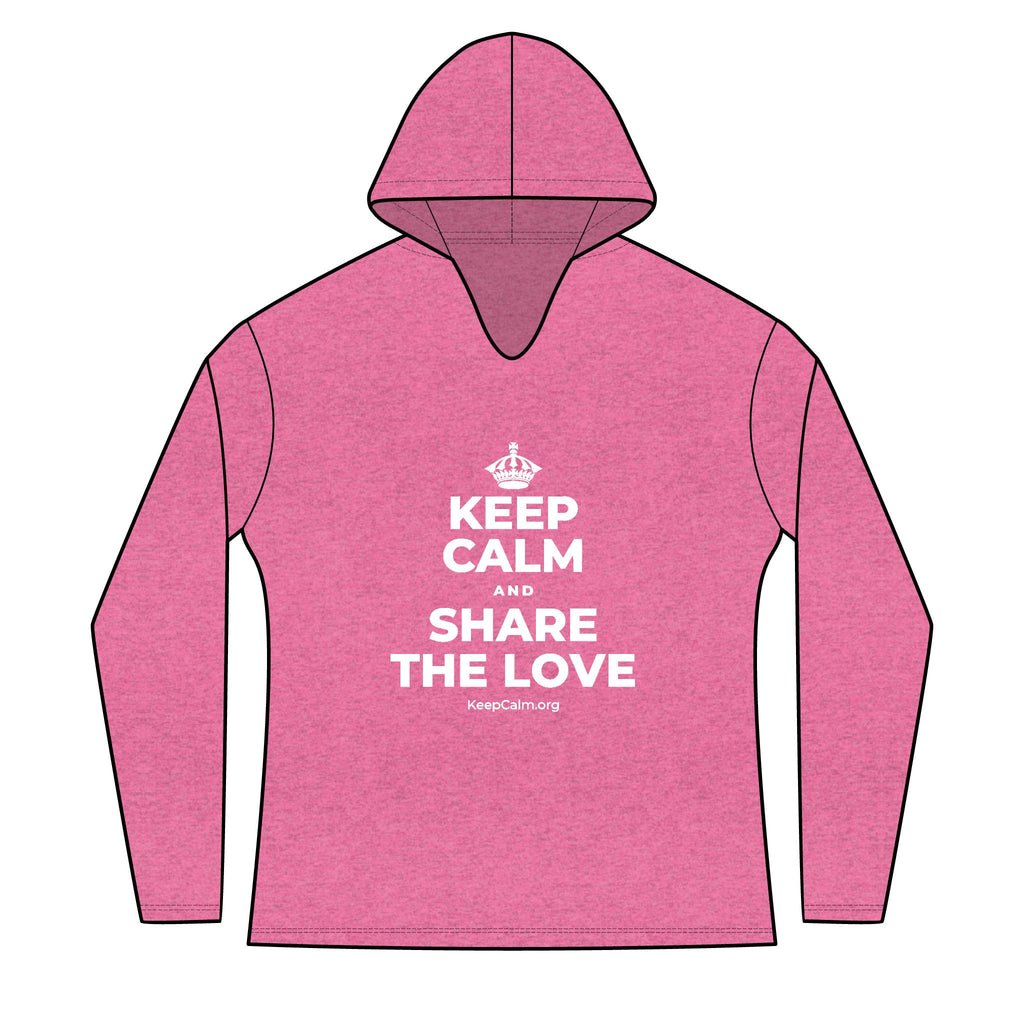 KEEP CALM AND SHARE THE LOVE Women's Long Sleeve Hoodie