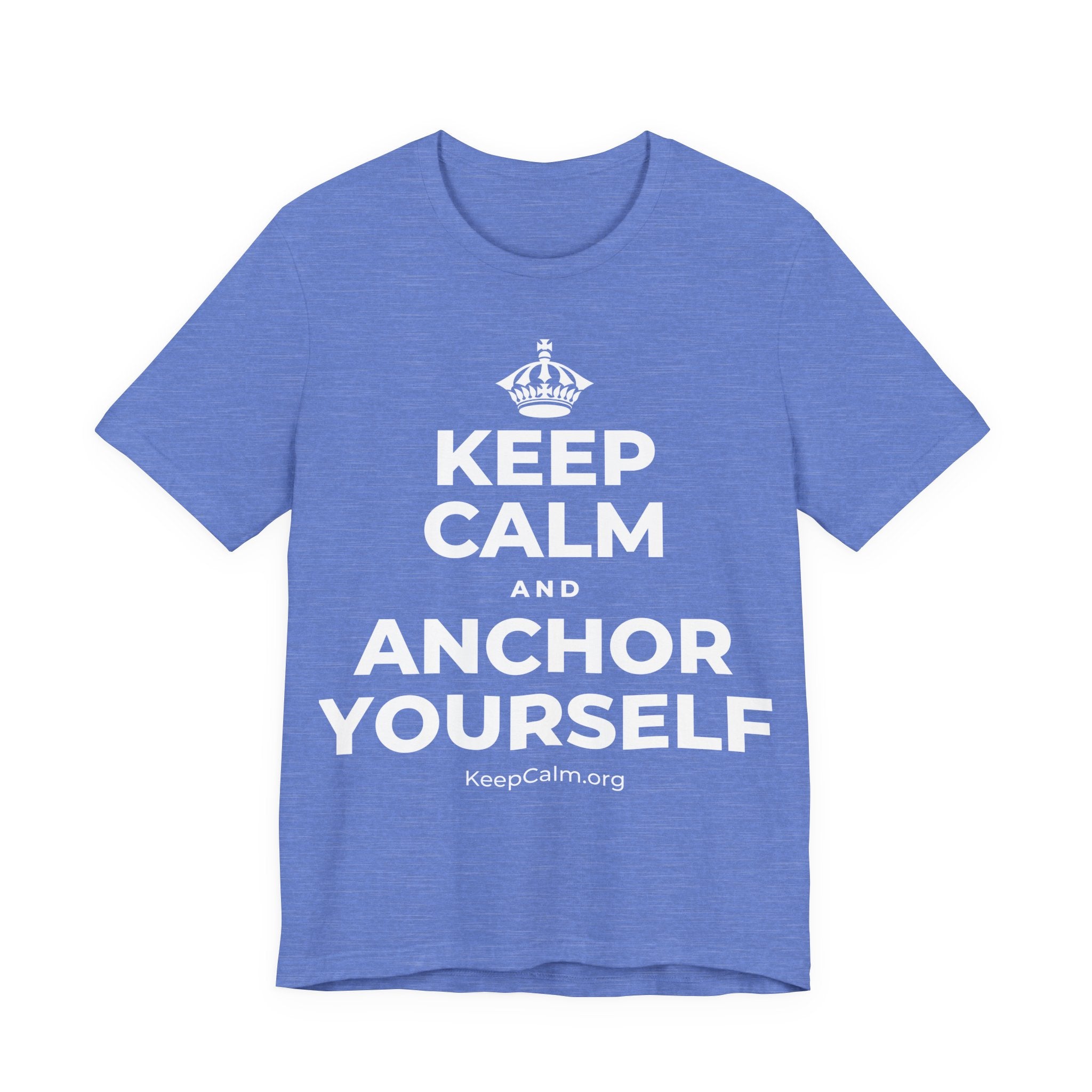 KEEP CALM AND ANCHOR YOURSELF T-Shirt (Soft Cream–Heather Mauve)