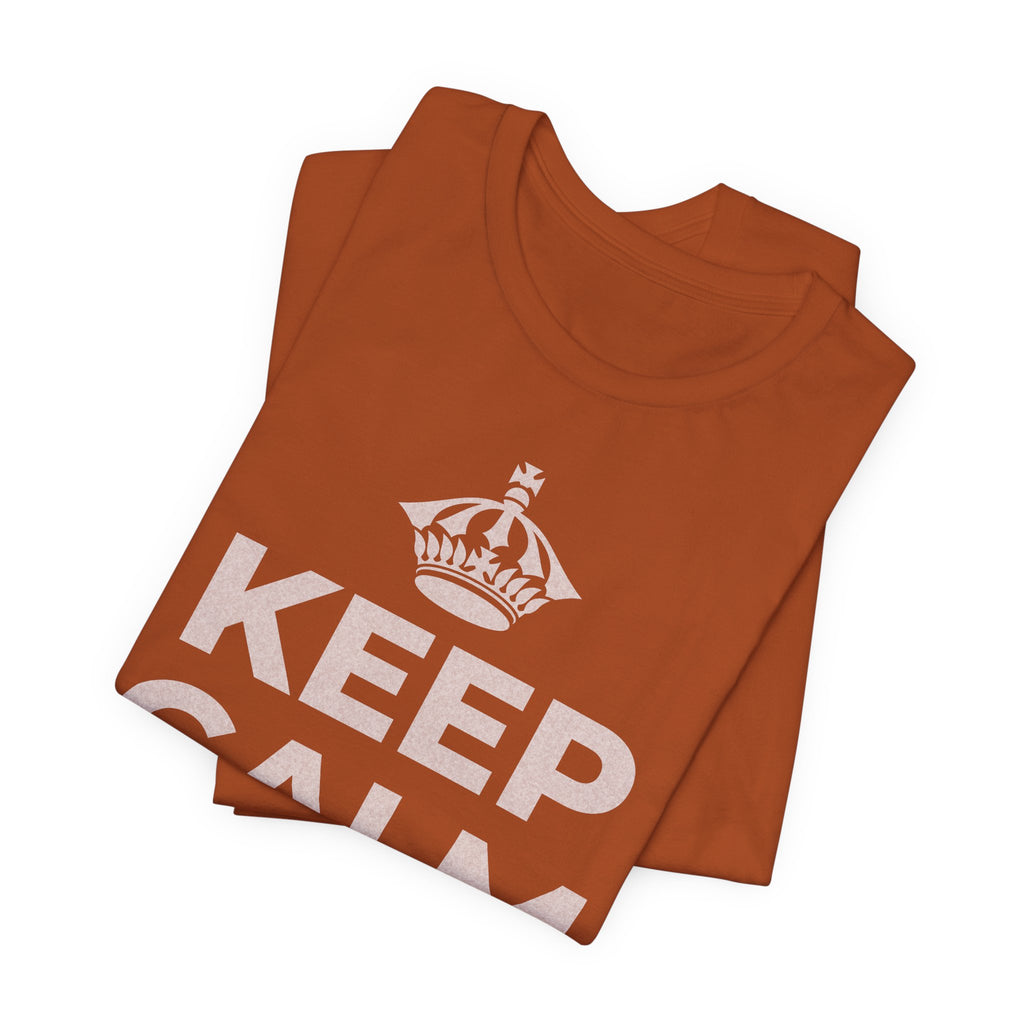 KEEP CALM AND 見知らぬ人に微笑んで T-Shirt (Military Green–Autumn)