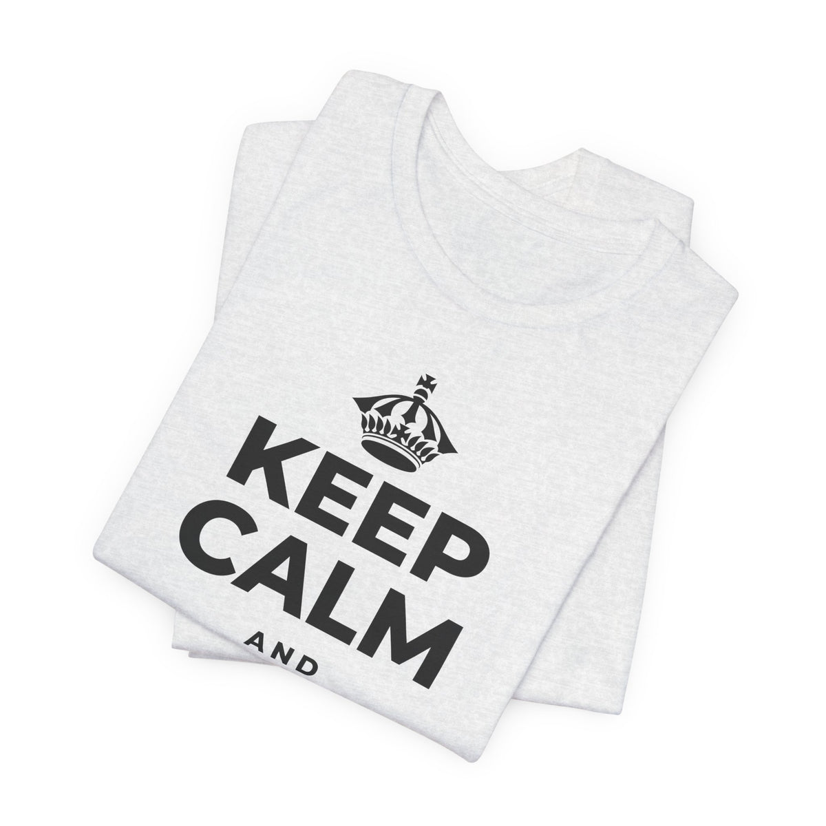 KEEP CALM AND வார இறுதிக்குள் மெதுவாக இறங்குங்கள் T-Shirt (Soft Cream–Heather Mauve)