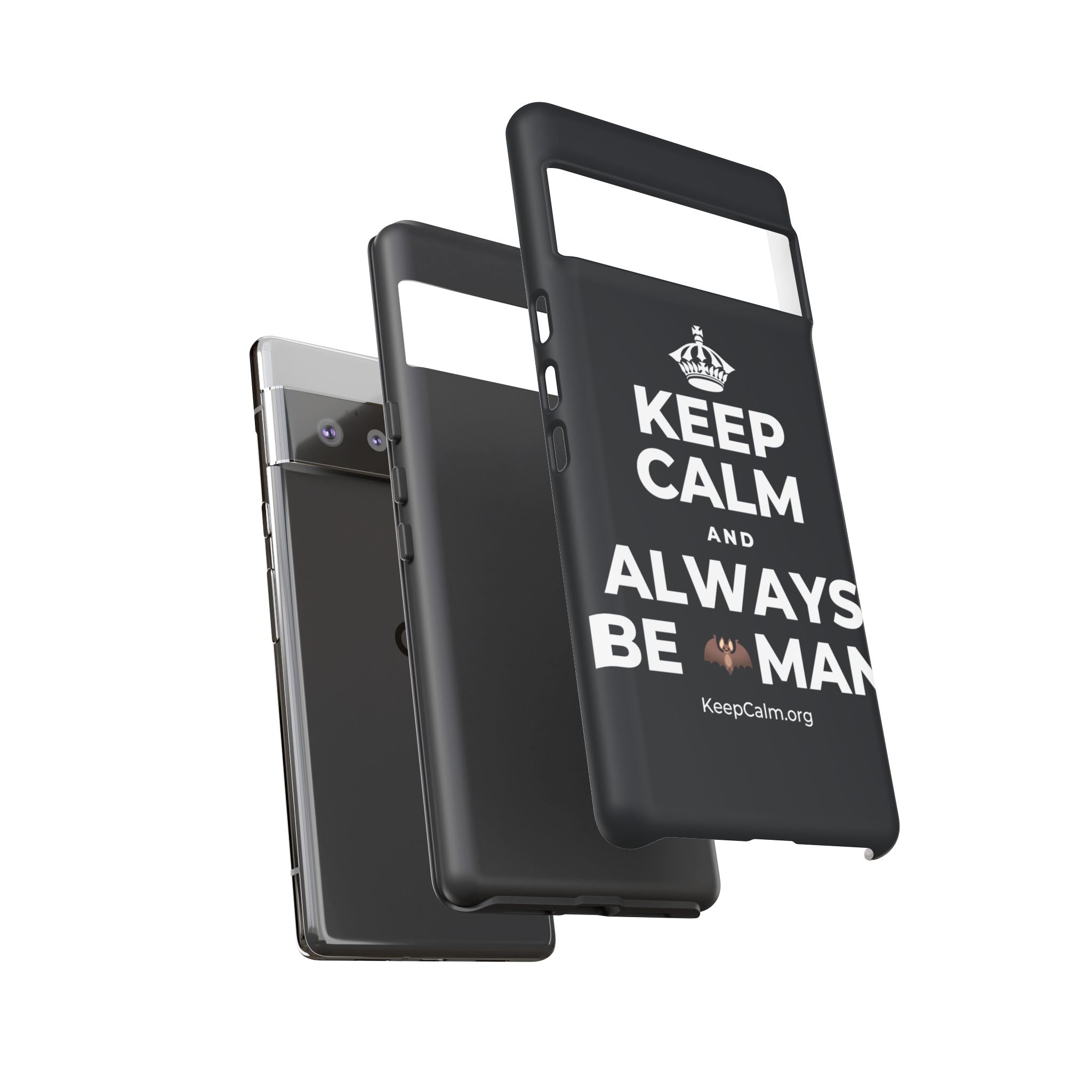 KEEP CALM AND ALWAYS BE 🦇MAN Phone Case (Dark)