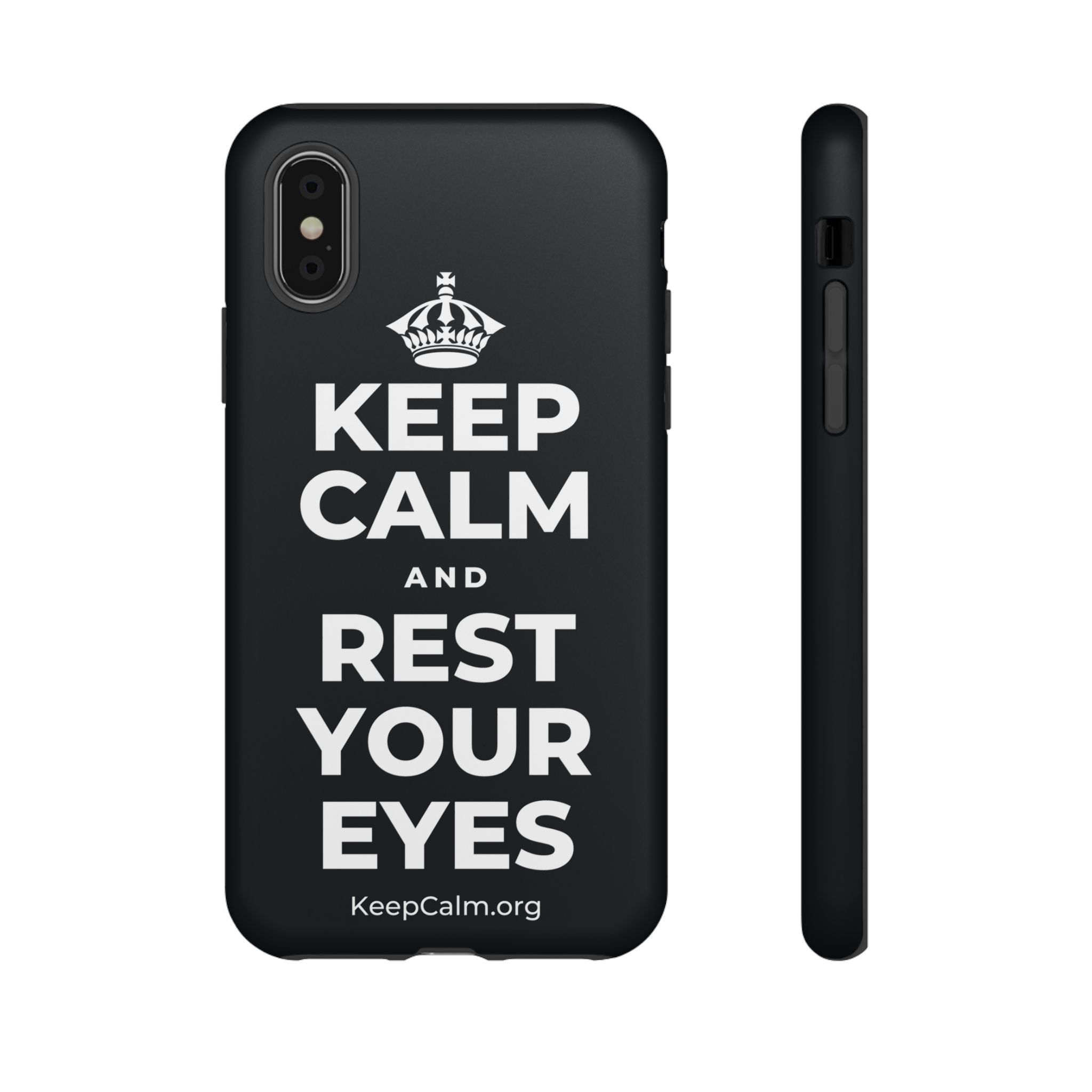 KEEP CALM AND REST YOUR EYES Phone Case (Dark)