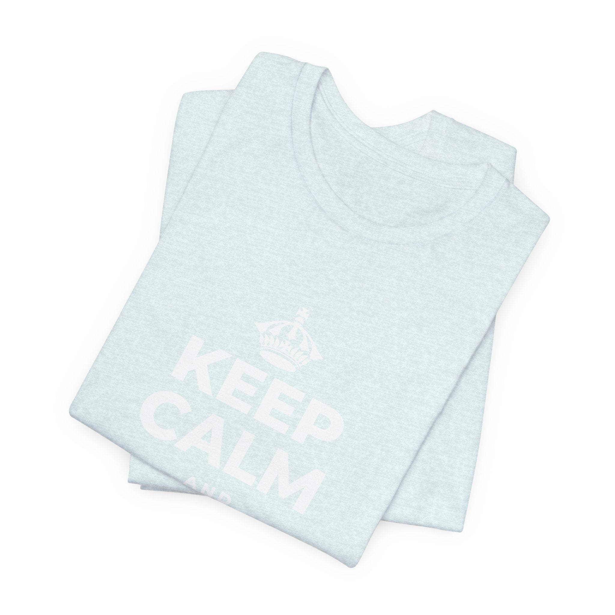 KEEP CALM AND LET LOVE FLOW T-Shirt (Soft Cream–Heather Mauve)