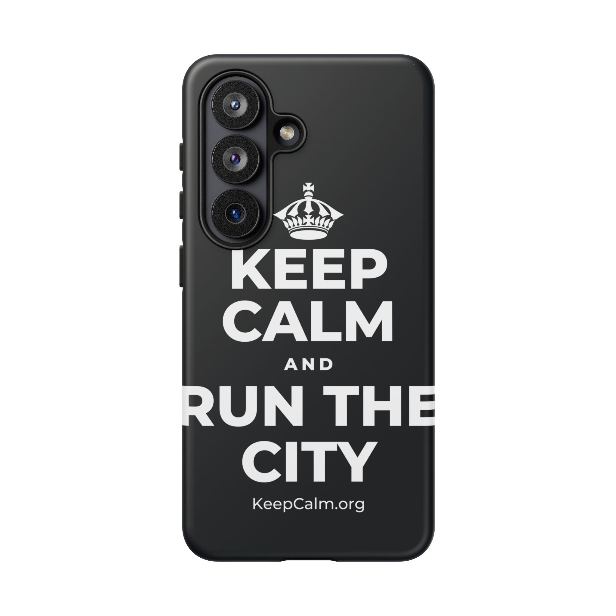 KEEP CALM AND RUN THE CITY Phone Case (Dark)
