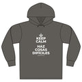 KEEP CALM Y HAZ COSAS DIFÍCILES Organic Hoodie Tee