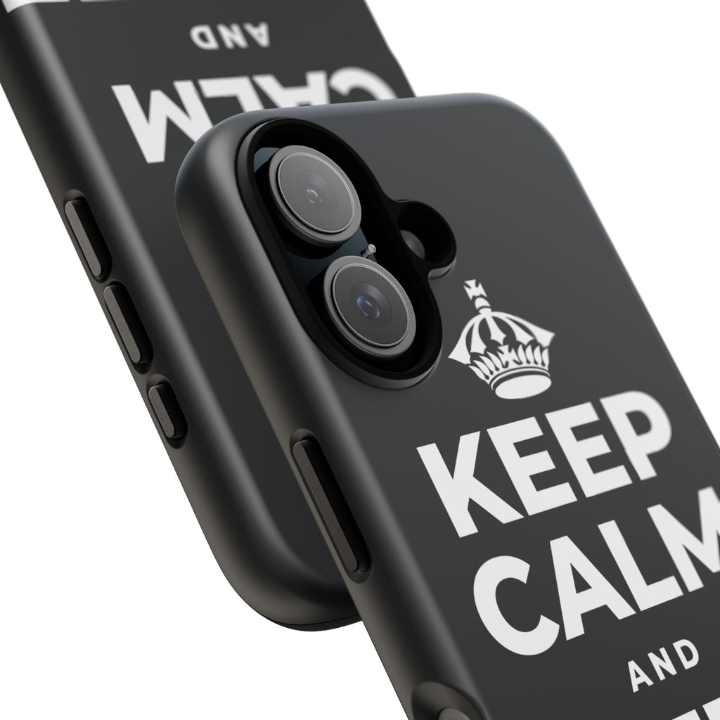 KEEP CALM AND COFFEE FIRST Phone Case (Dark)