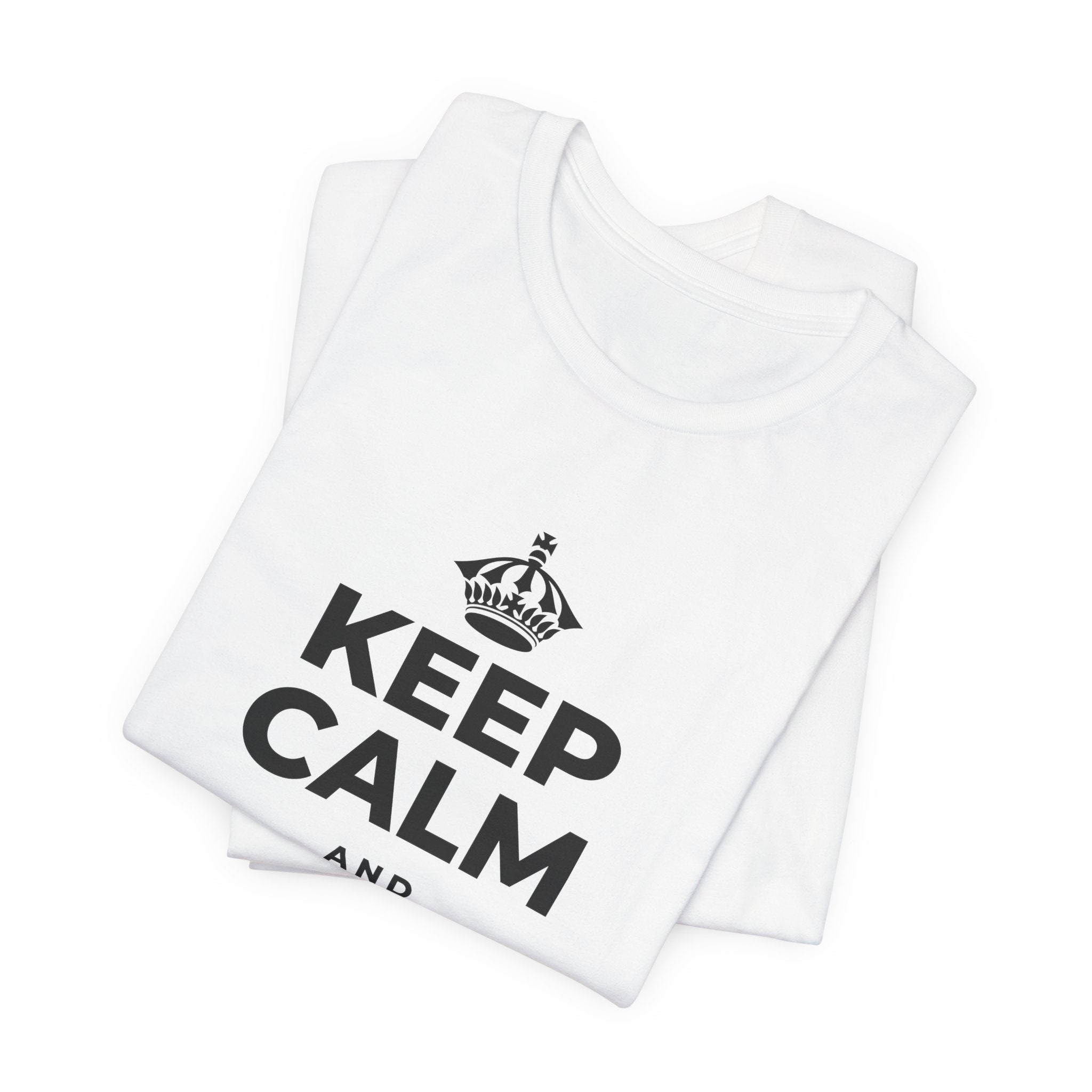 KEEP CALM AND VIBE WITH ME T-Shirt (White–Asphalt)