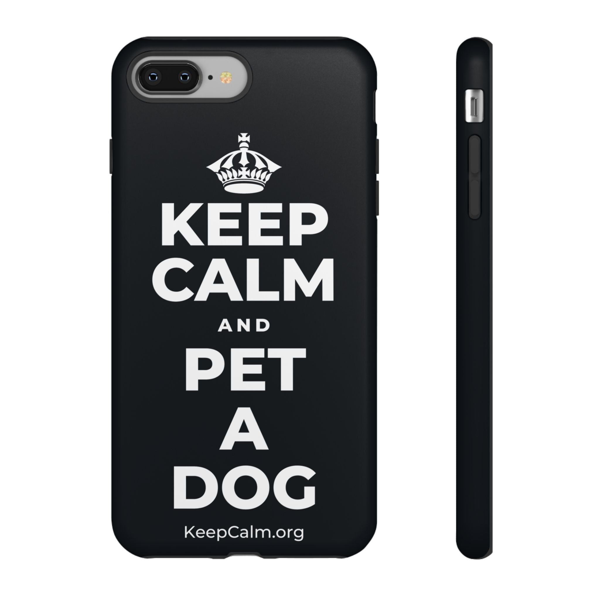 KEEP CALM AND PET A DOG Phone Case (Dark)