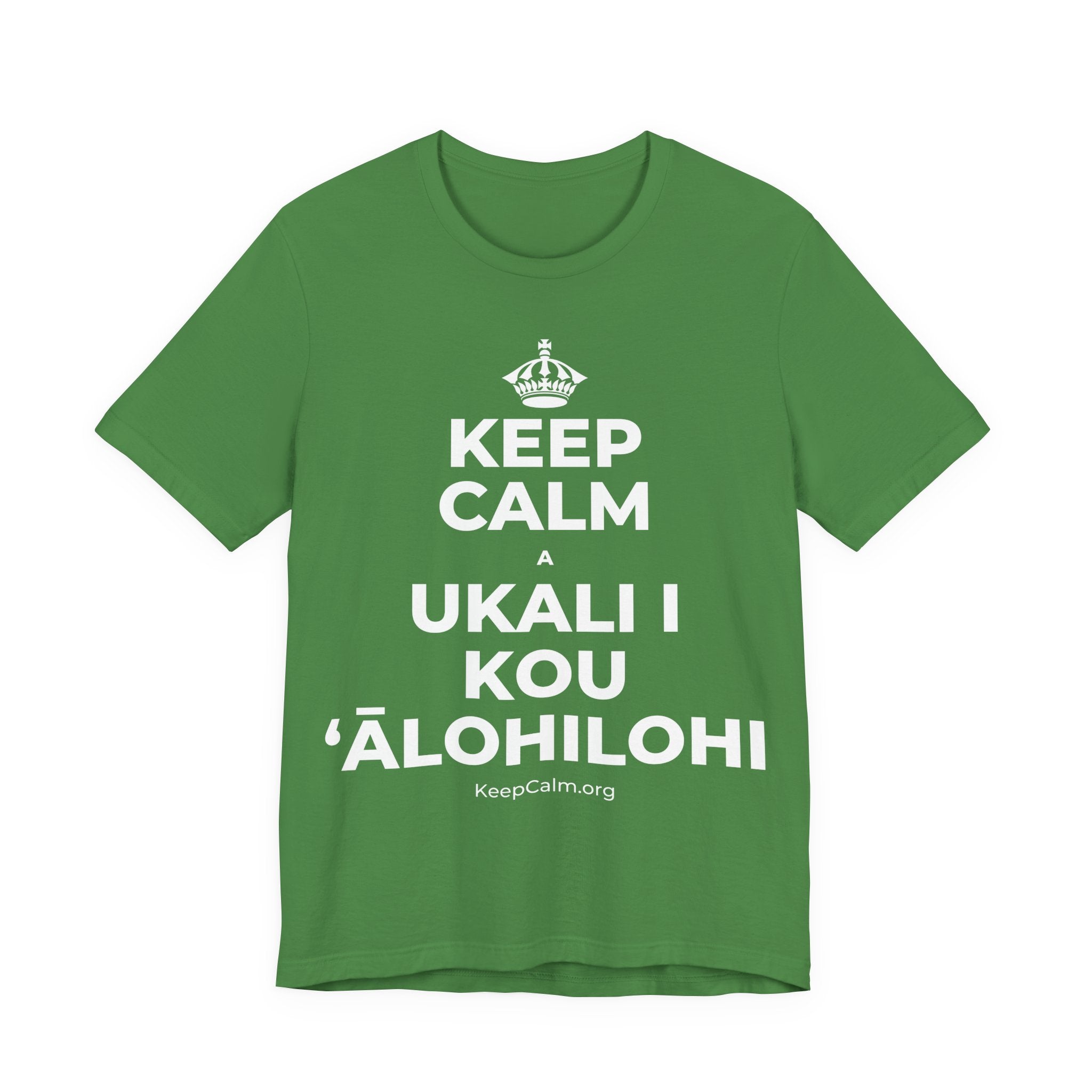 KEEP CALM A UKALI I KOU ʻĀLOHILOHI T-Shirt (Baby Blue–Silver)