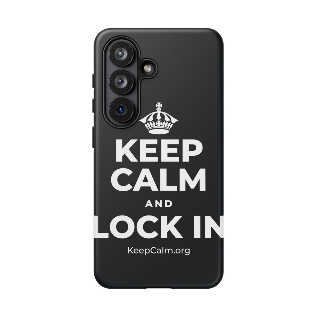 KEEP CALM AND LOCK IN Phone Case (Dark)