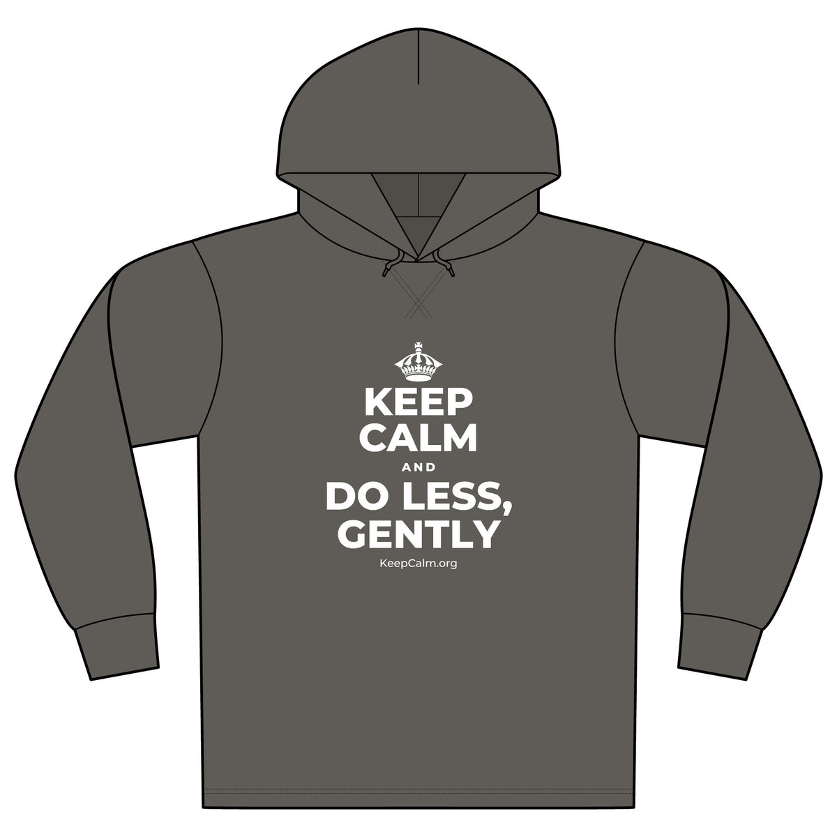 KEEP CALM AND DO LESS, GENTLY Organic Hoodie Tee