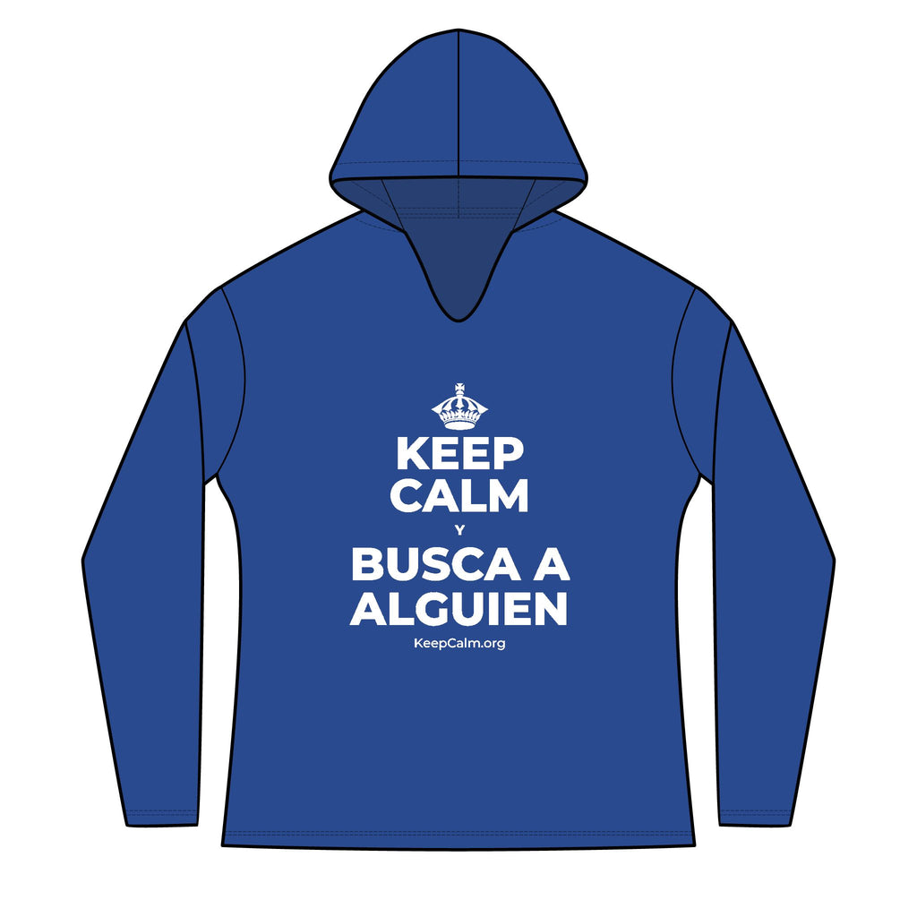 KEEP CALM Y BUSCA A ALGUIEN Women's Long Sleeve Hoodie