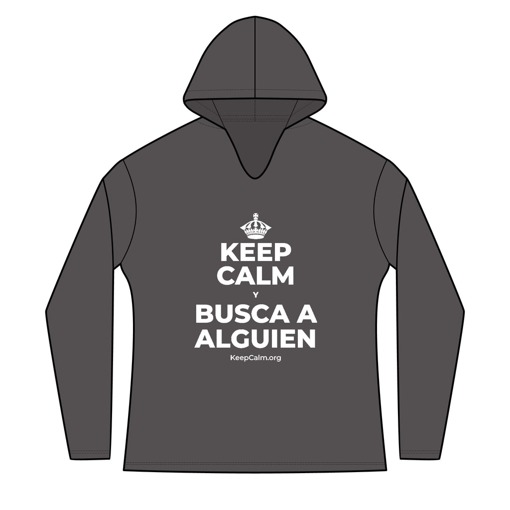 KEEP CALM Y BUSCA A ALGUIEN Women's Long Sleeve Hoodie