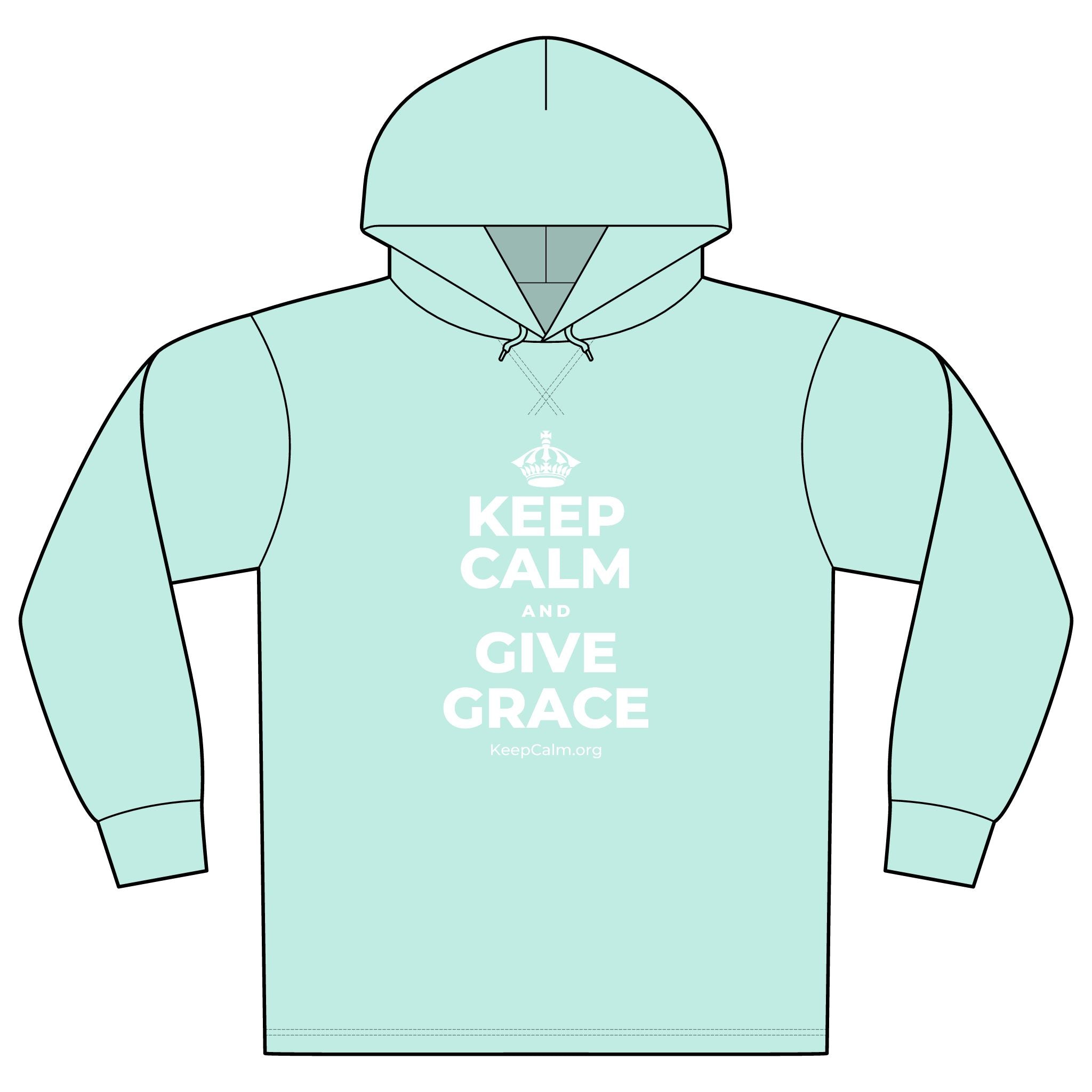 KEEP CALM AND GIVE GRACE Organic Hoodie Tee