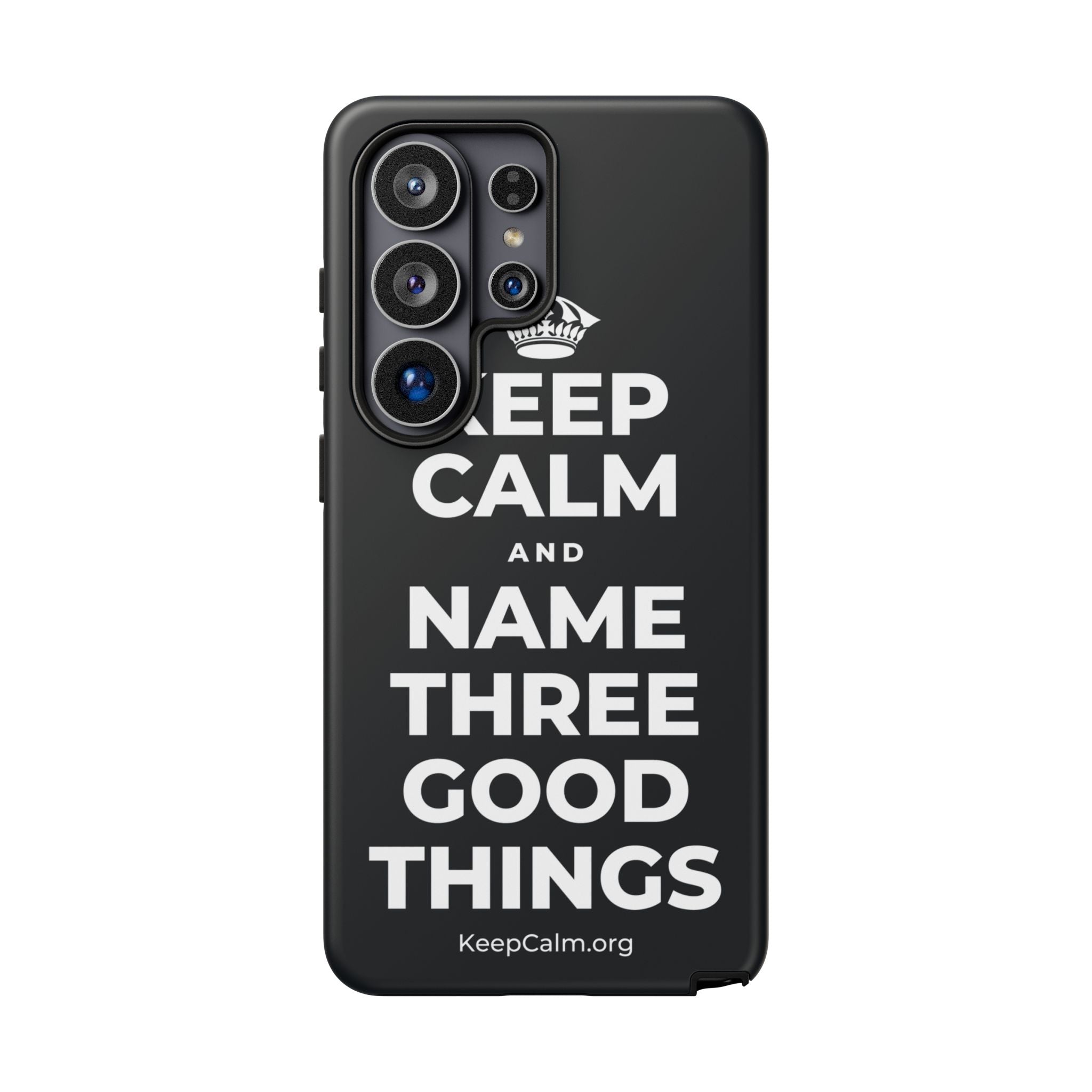 KEEP CALM AND NAME THREE GOOD THINGS Phone Case (Dark)