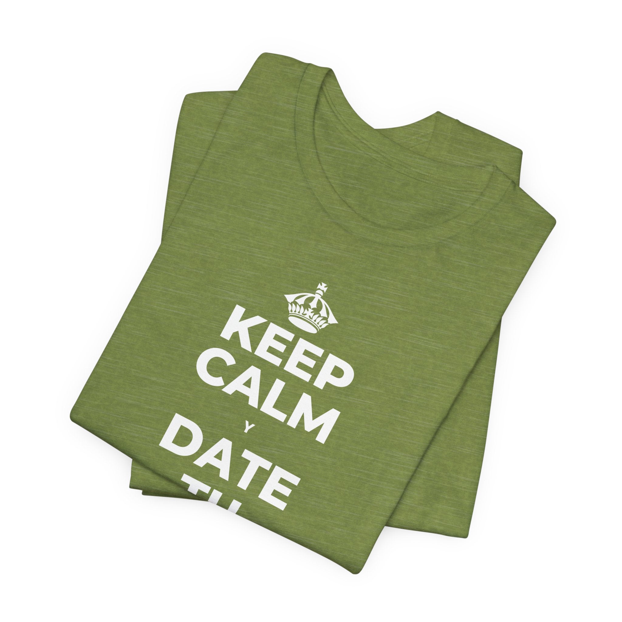 KEEP CALM Y DATE TU VUELTA DE HONOR T-Shirt (Baby Blue–Silver)