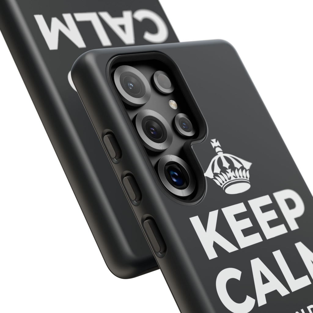 KEEP CALM AND GO 🏄 Phone Case (Dark)