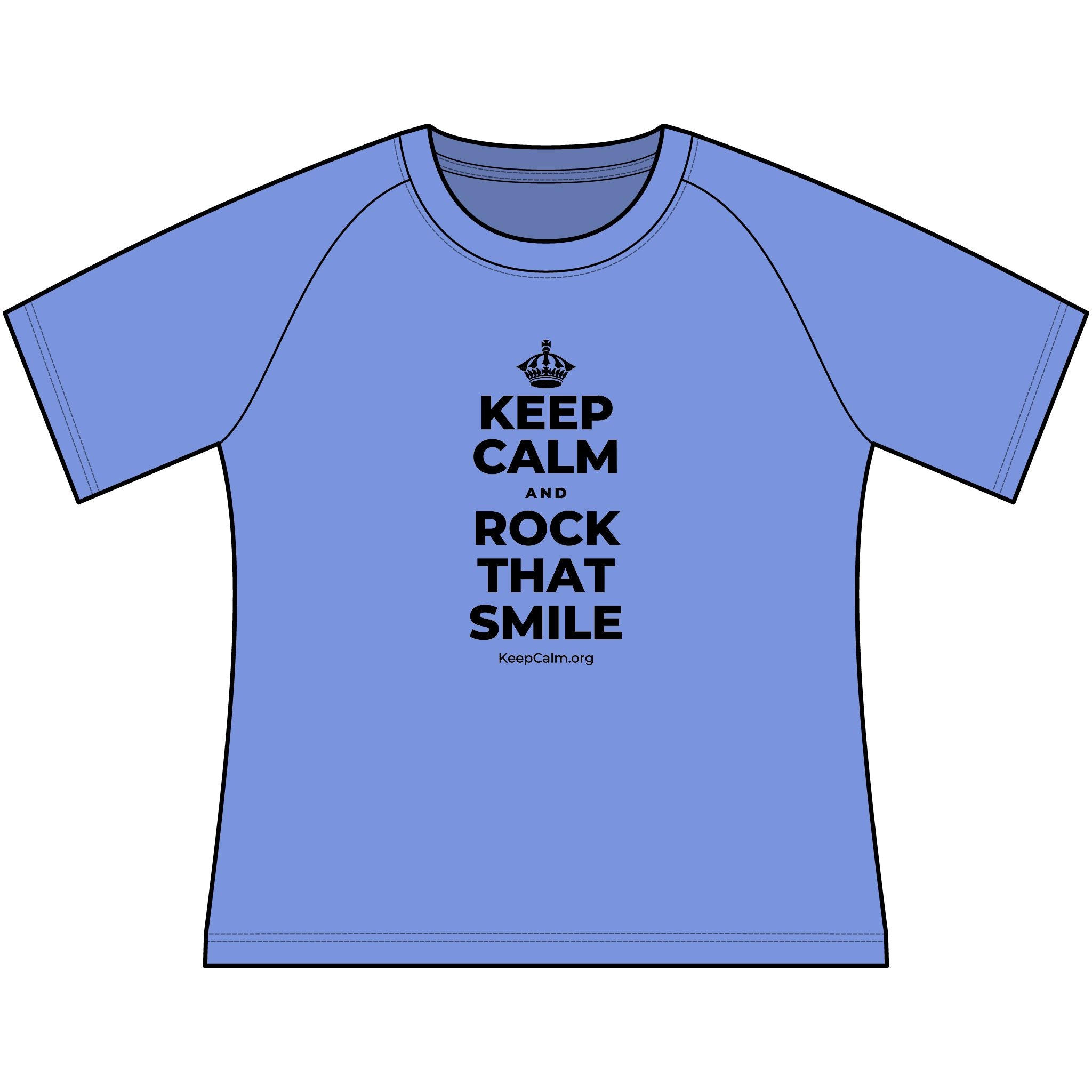 KEEP CALM AND ROCK THAT SMILE Women's Raglan Tee