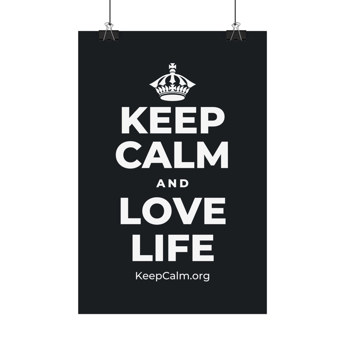 KEEP CALM AND LOVE LIFE Satin Poster (Dark)