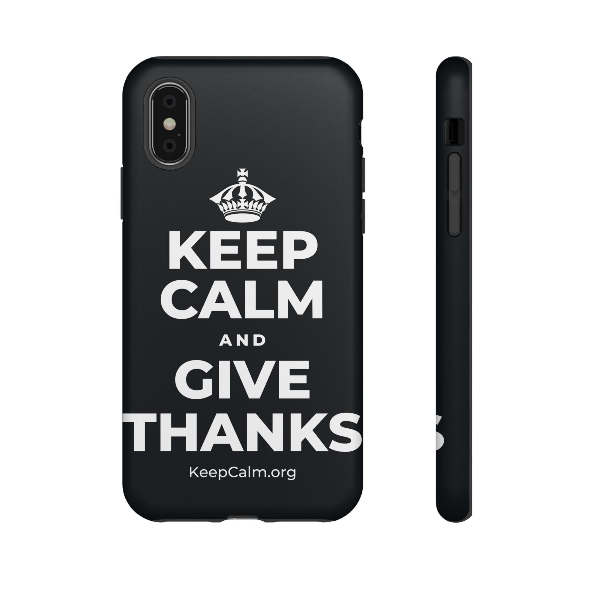 KEEP CALM AND GIVE THANKS Phone Case (Dark)