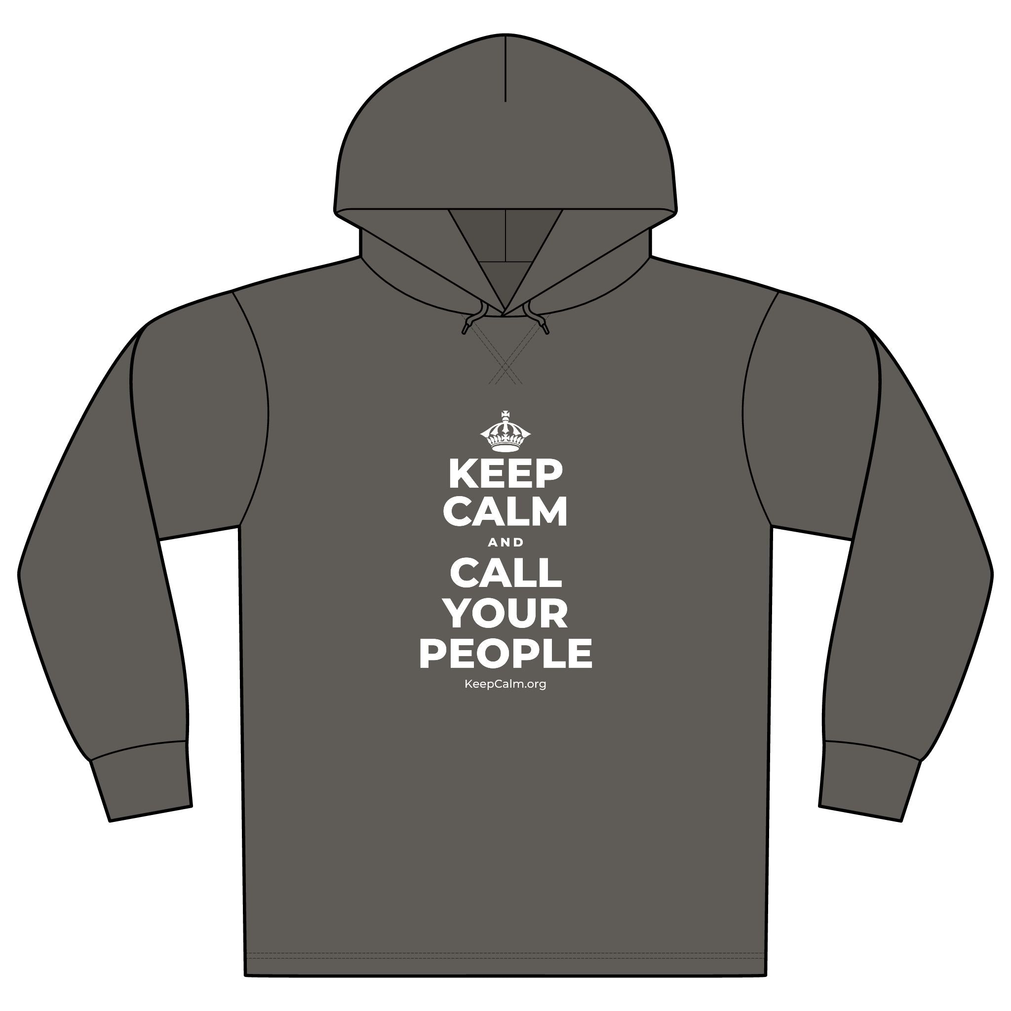 KEEP CALM AND CALL YOUR PEOPLE Organic Hoodie Tee