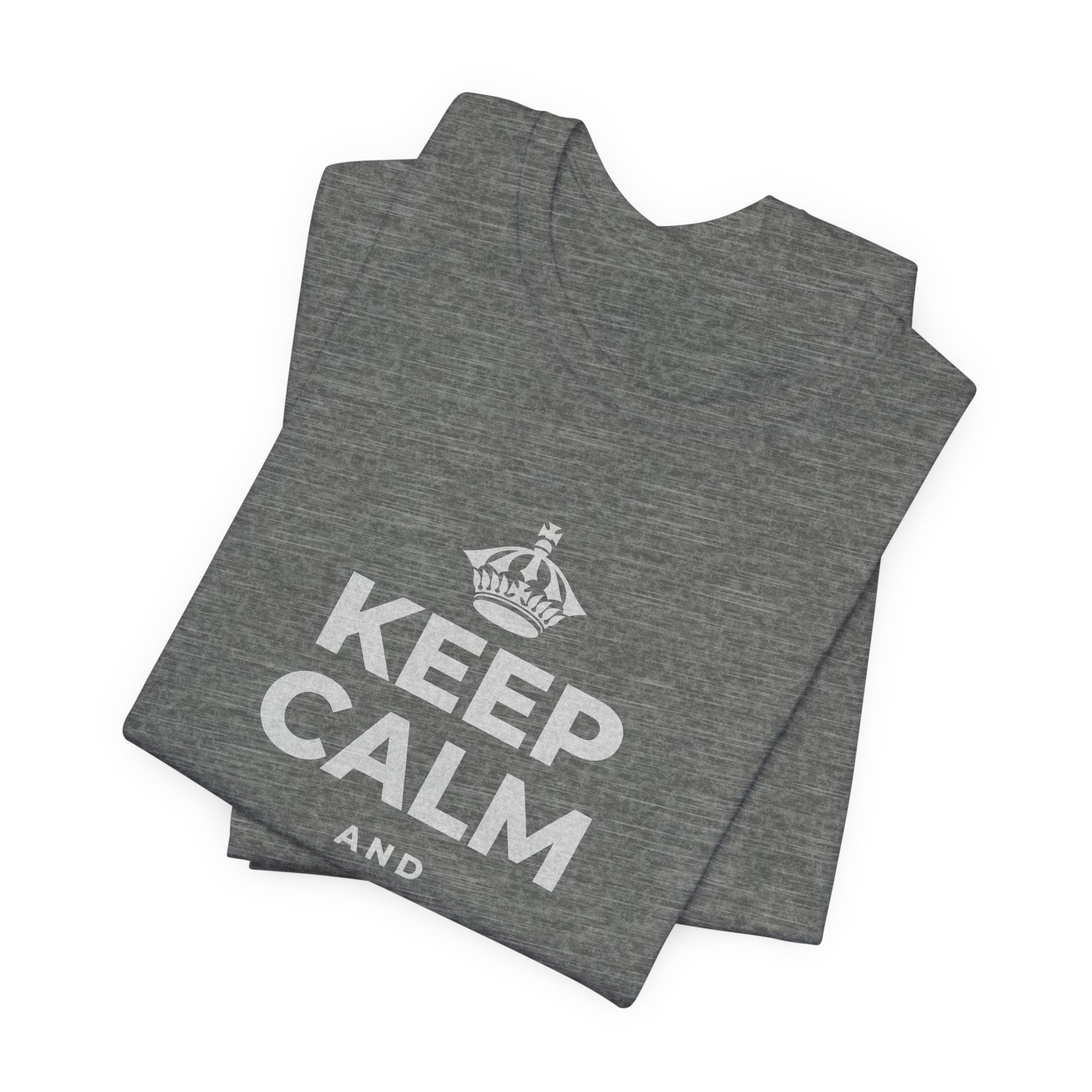 KEEP CALM AND BREATHE IT IN T-Shirt (Baby Blue–Silver)