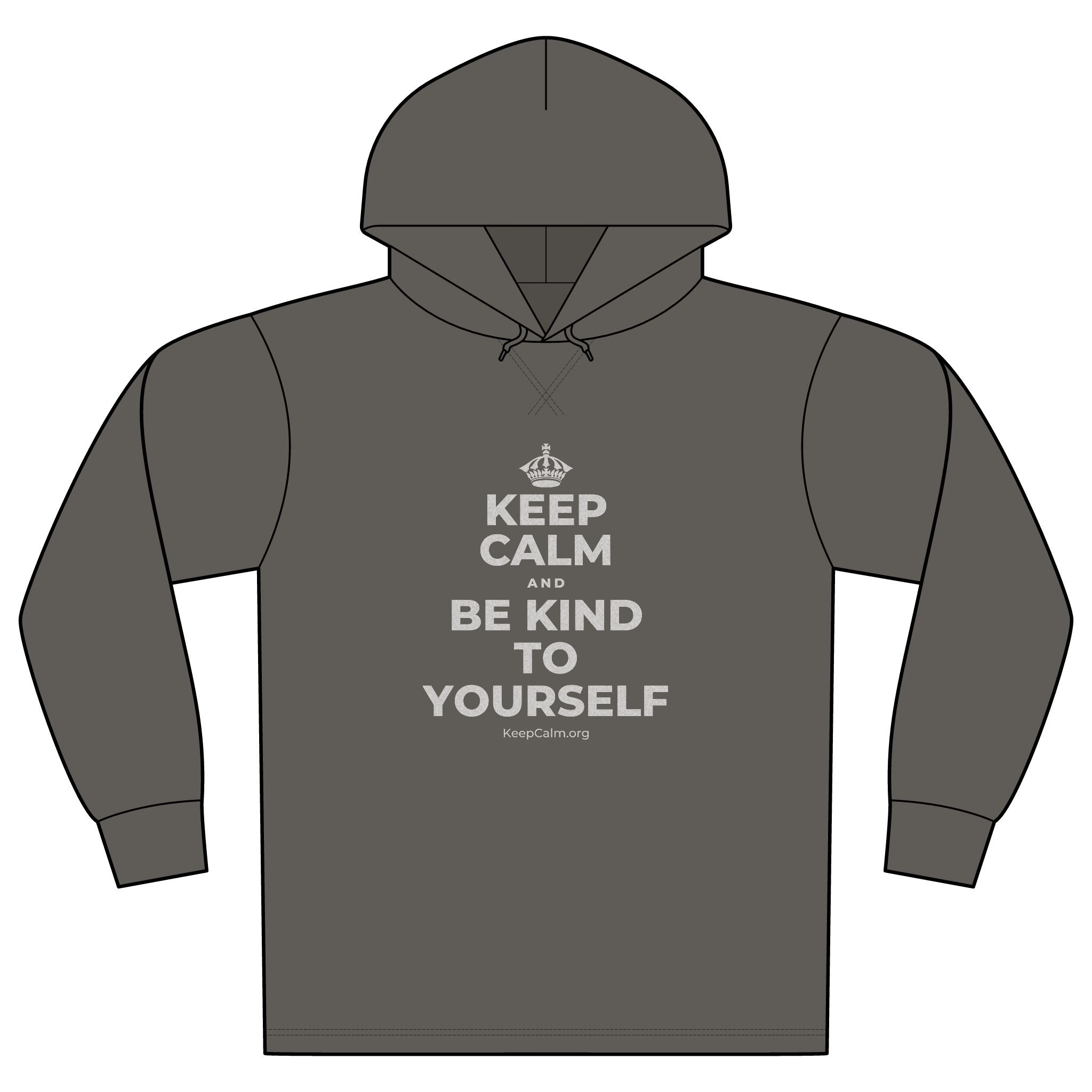 KEEP CALM AND BE KIND TO YOURSELF Organic Hoodie Tee