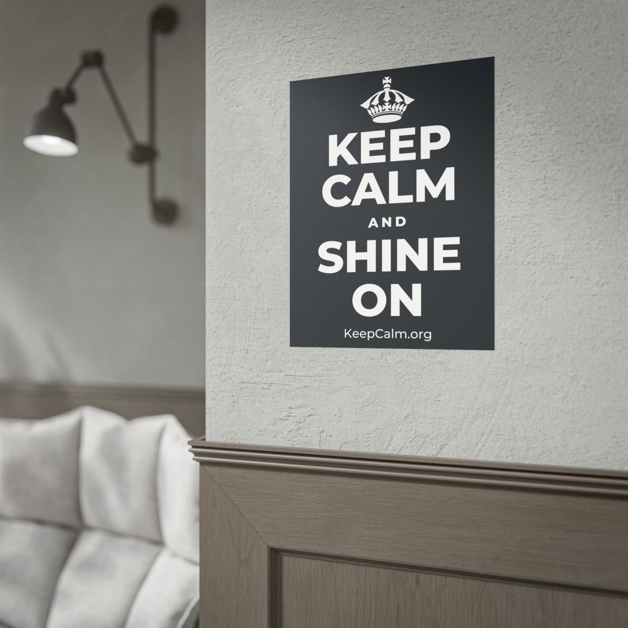 KEEP CALM AND SHINE ON Poster (Dark)